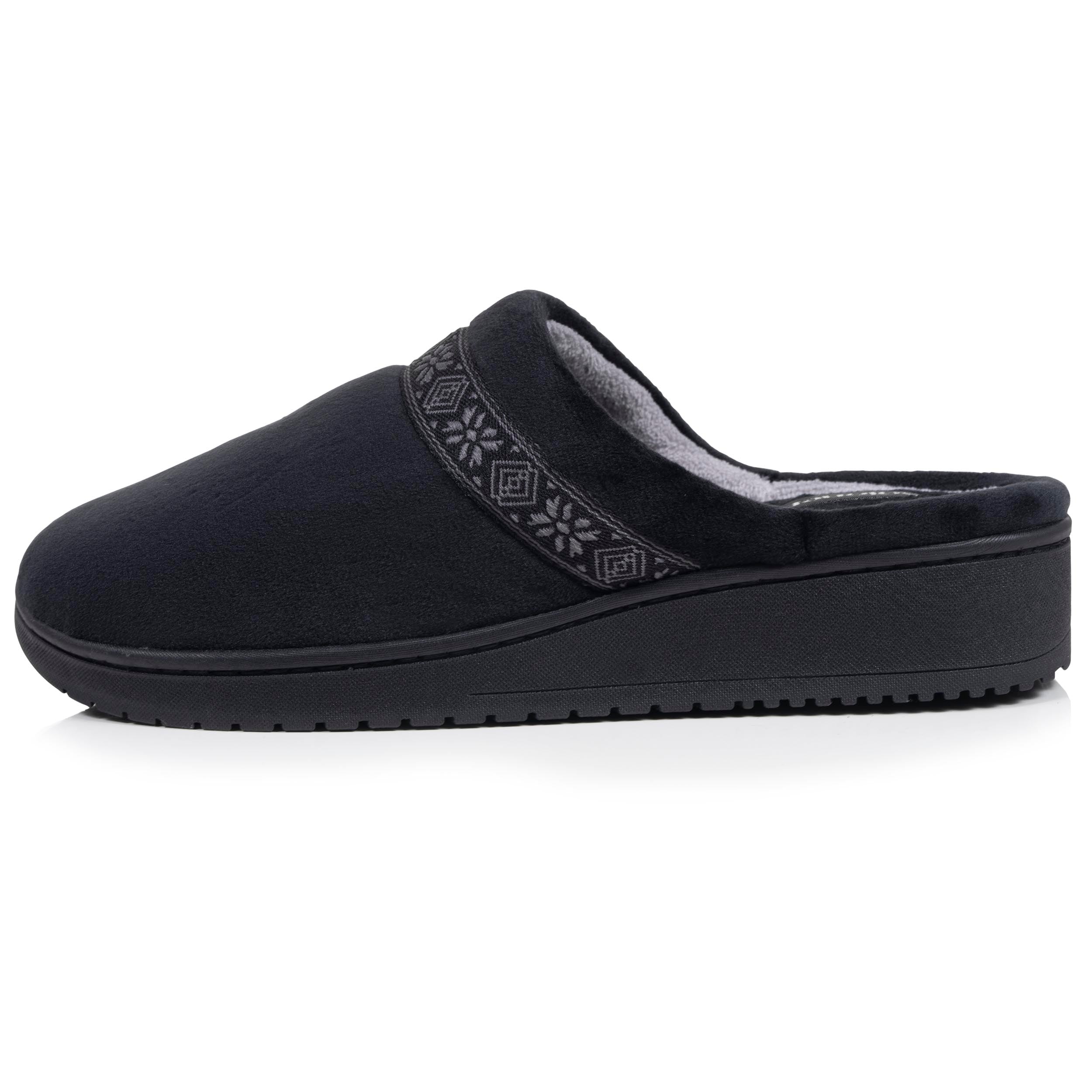 isotoner-chaussons-mules-femme-talon-3-7-cm-noir image 4