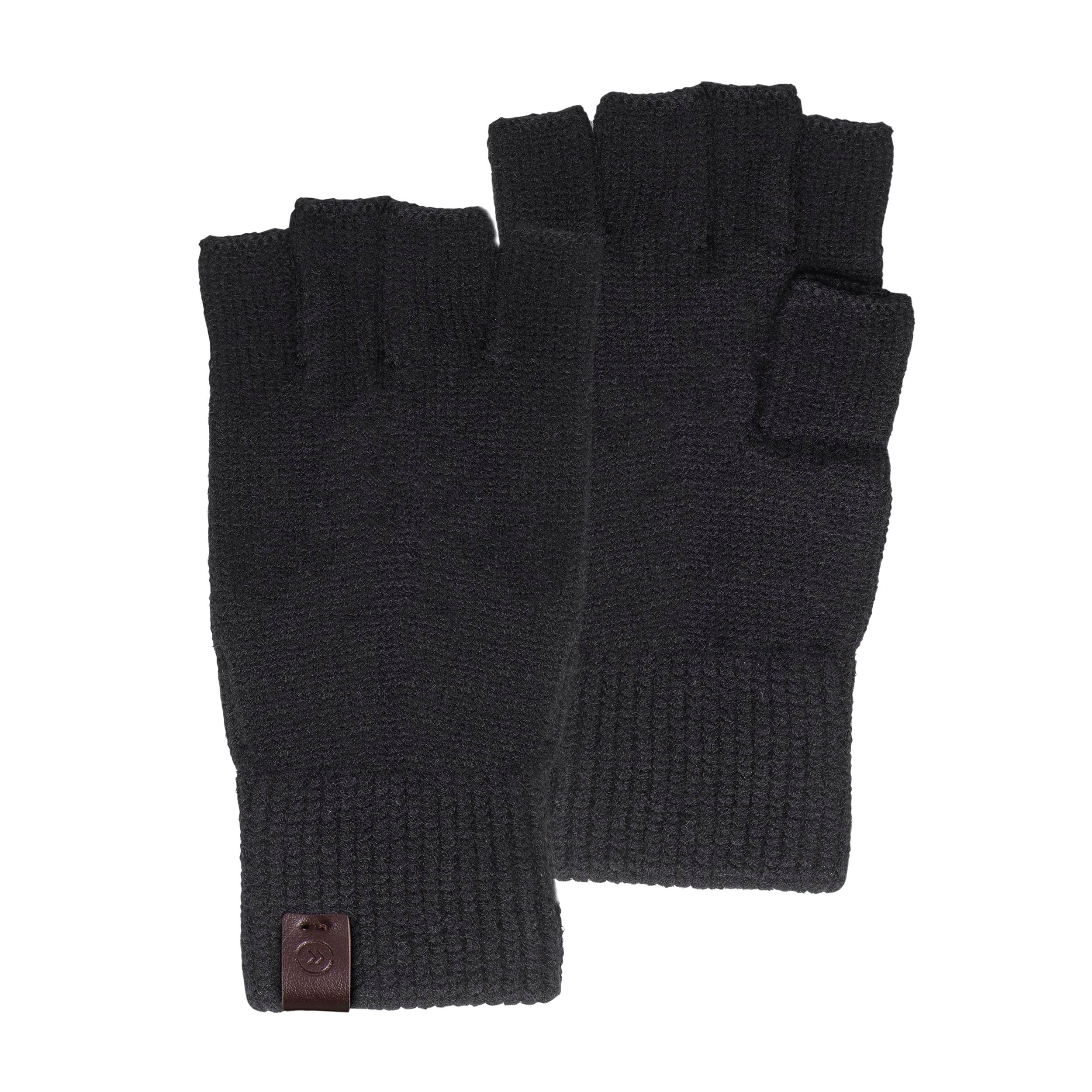 isotoner-mitaines-homme-maille-ultra-doux-noir-taille-unique image 1