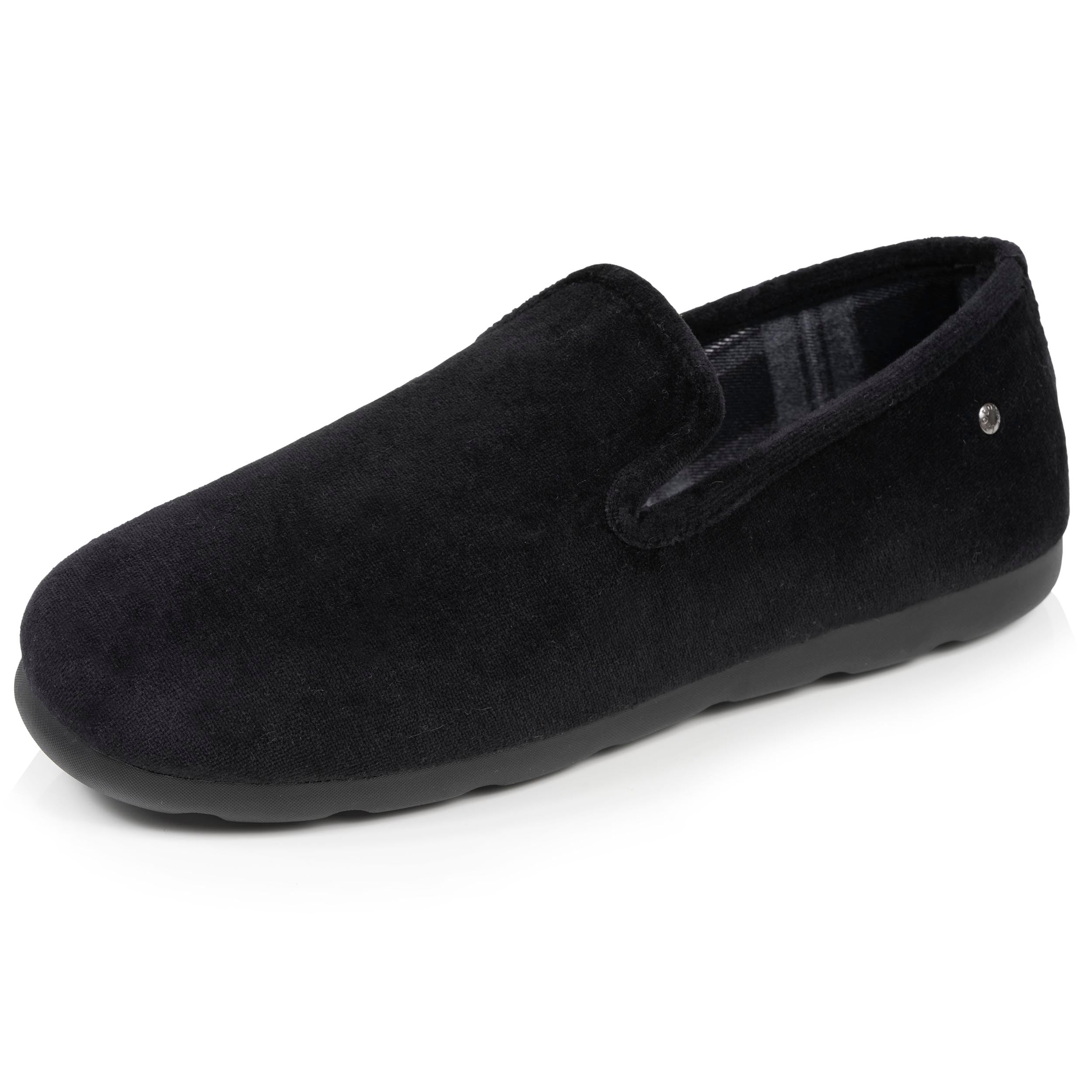 isotoner-chaussons-charentaises-homme-noir-tartan-everywear image 1