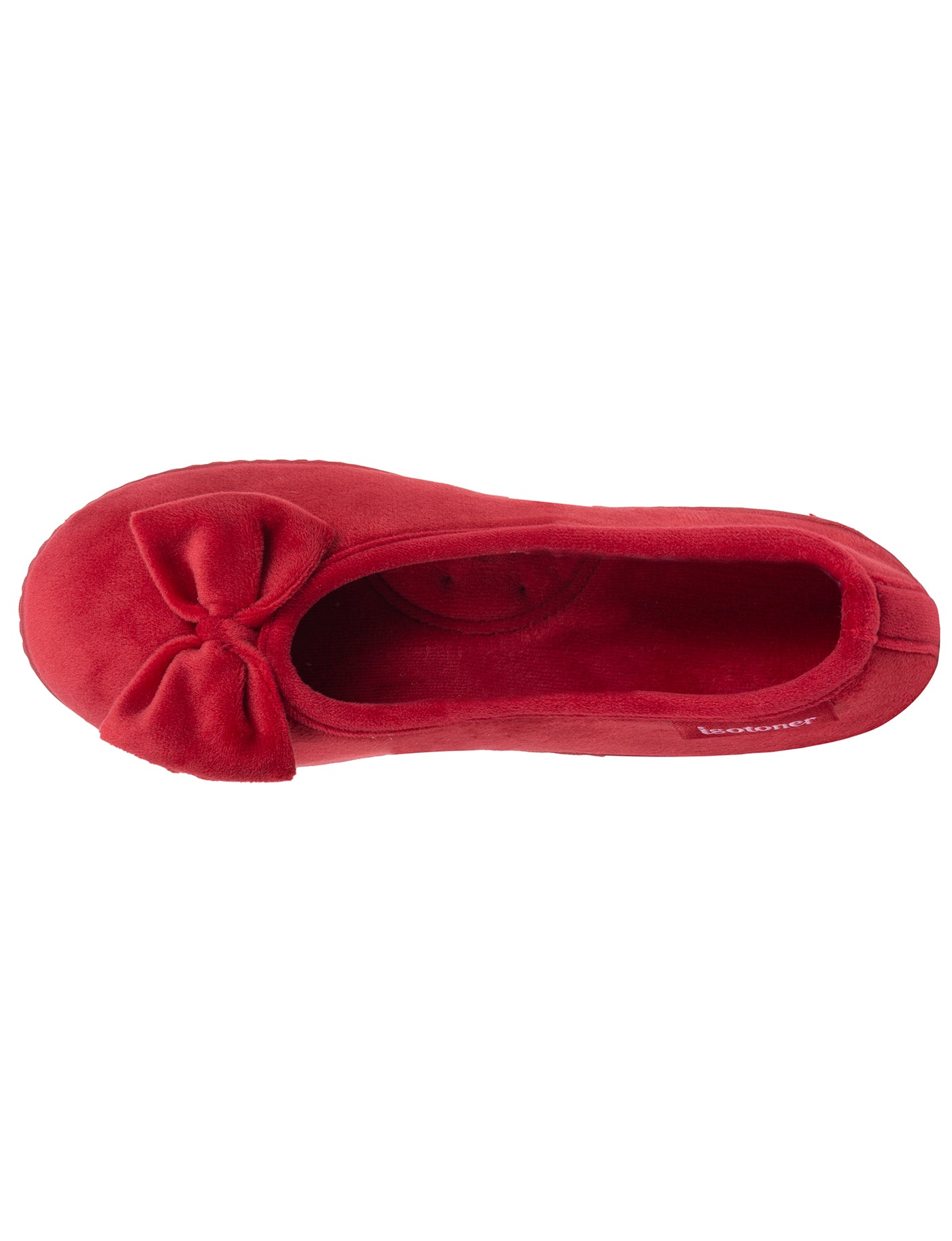 isotoner-chaussons-ballerines-femme-n-ud-rouge image 7