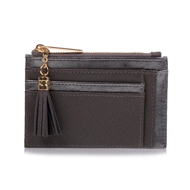 isotoner-porte-cartes-femme-zipp-gris image 1