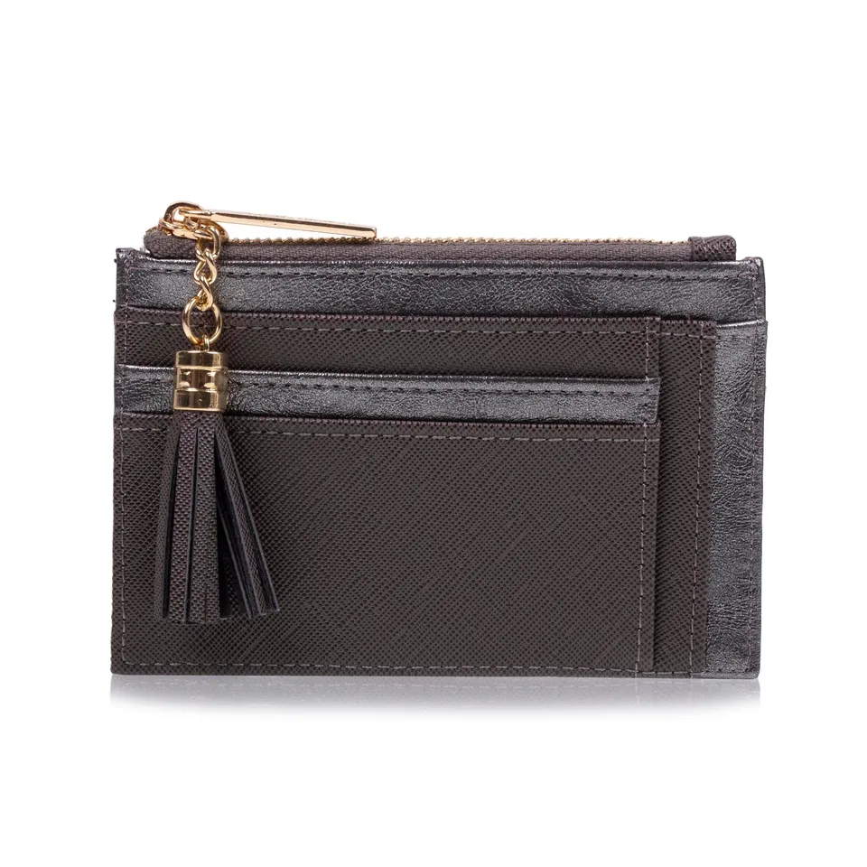 isotoner-porte-cartes-femme-zipp-gris image 1