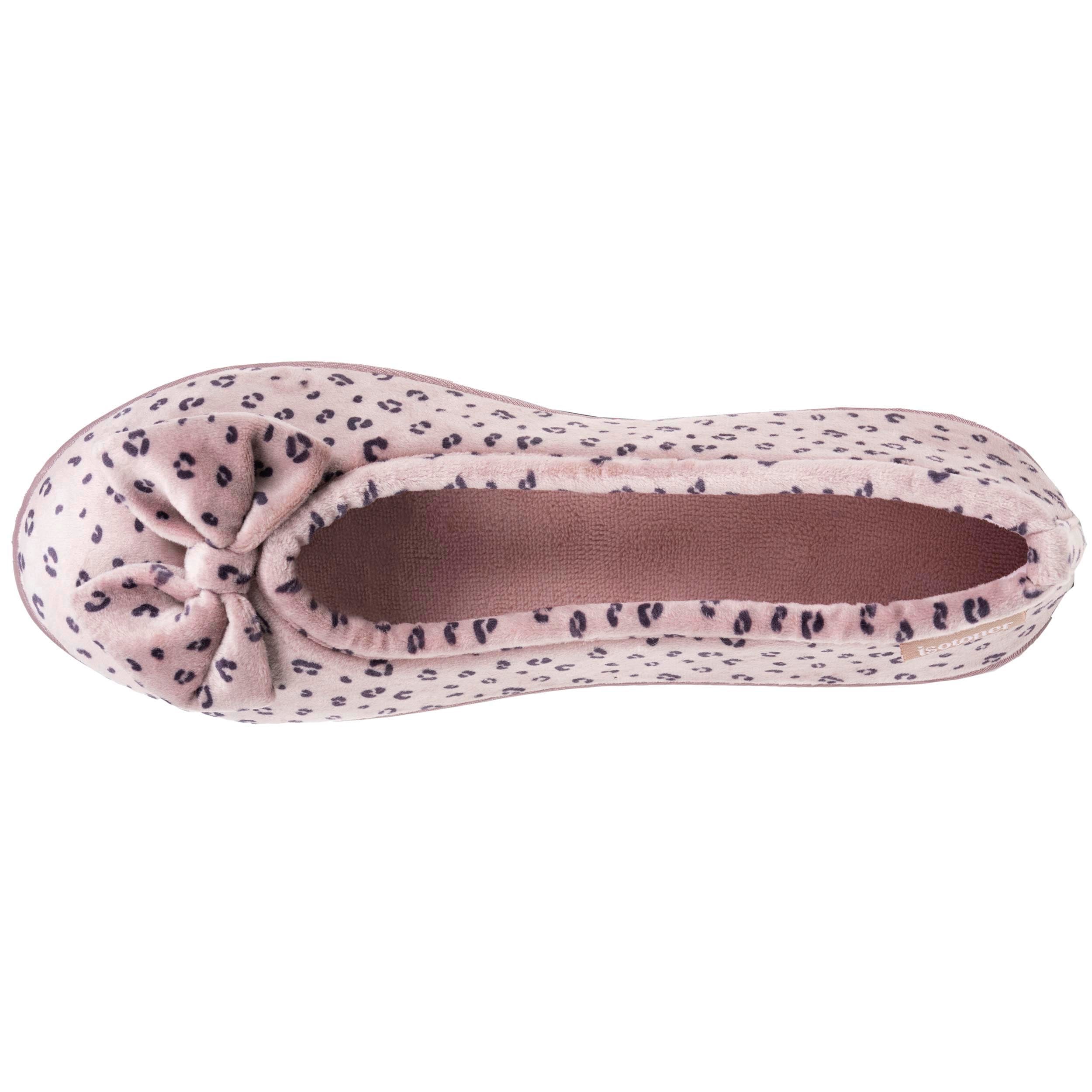 isotoner-chaussons-ballerines-femme-l-opard-blush image 3