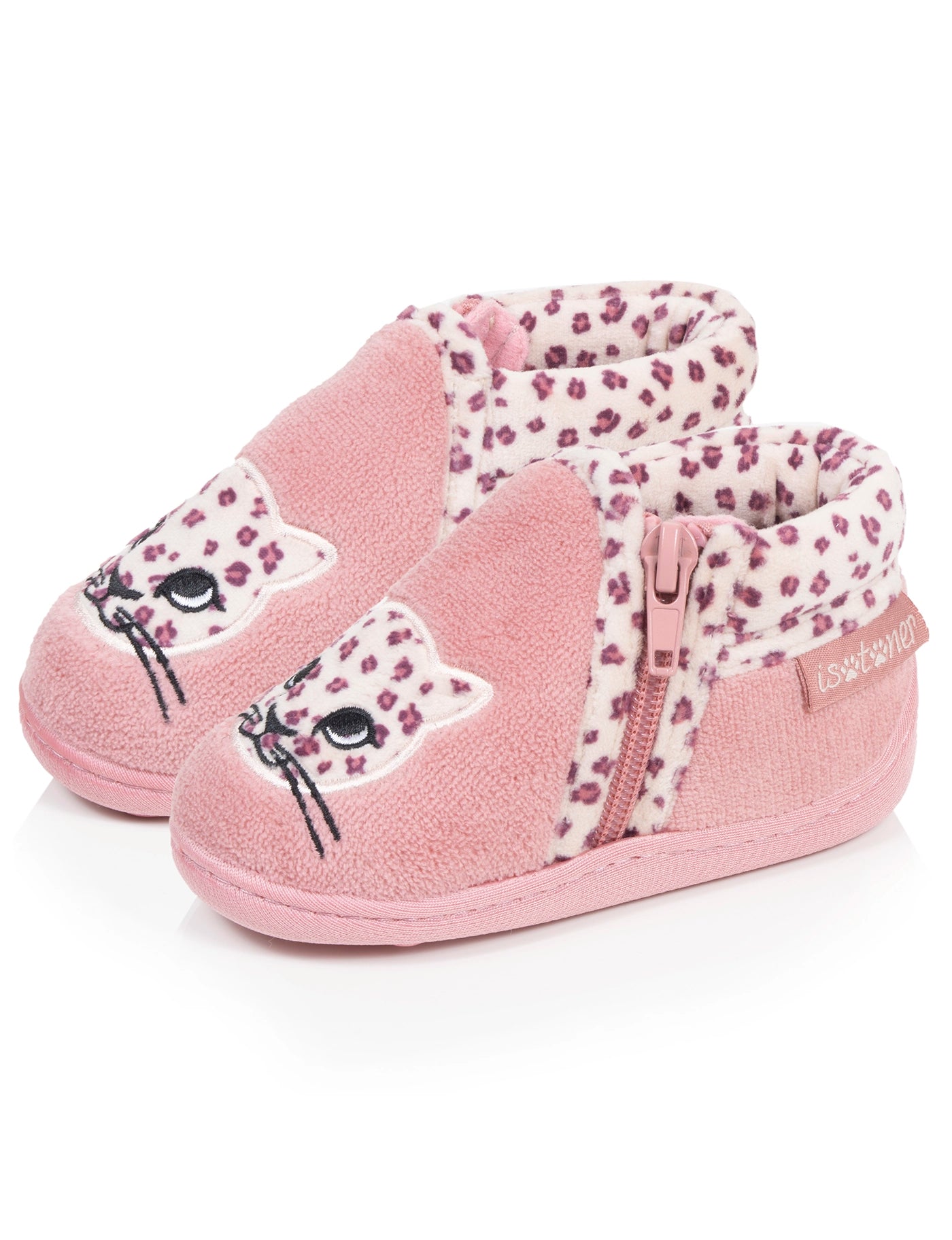isotoner-chaussons-bottillons-zip-b-b-rose-l-opard image 6