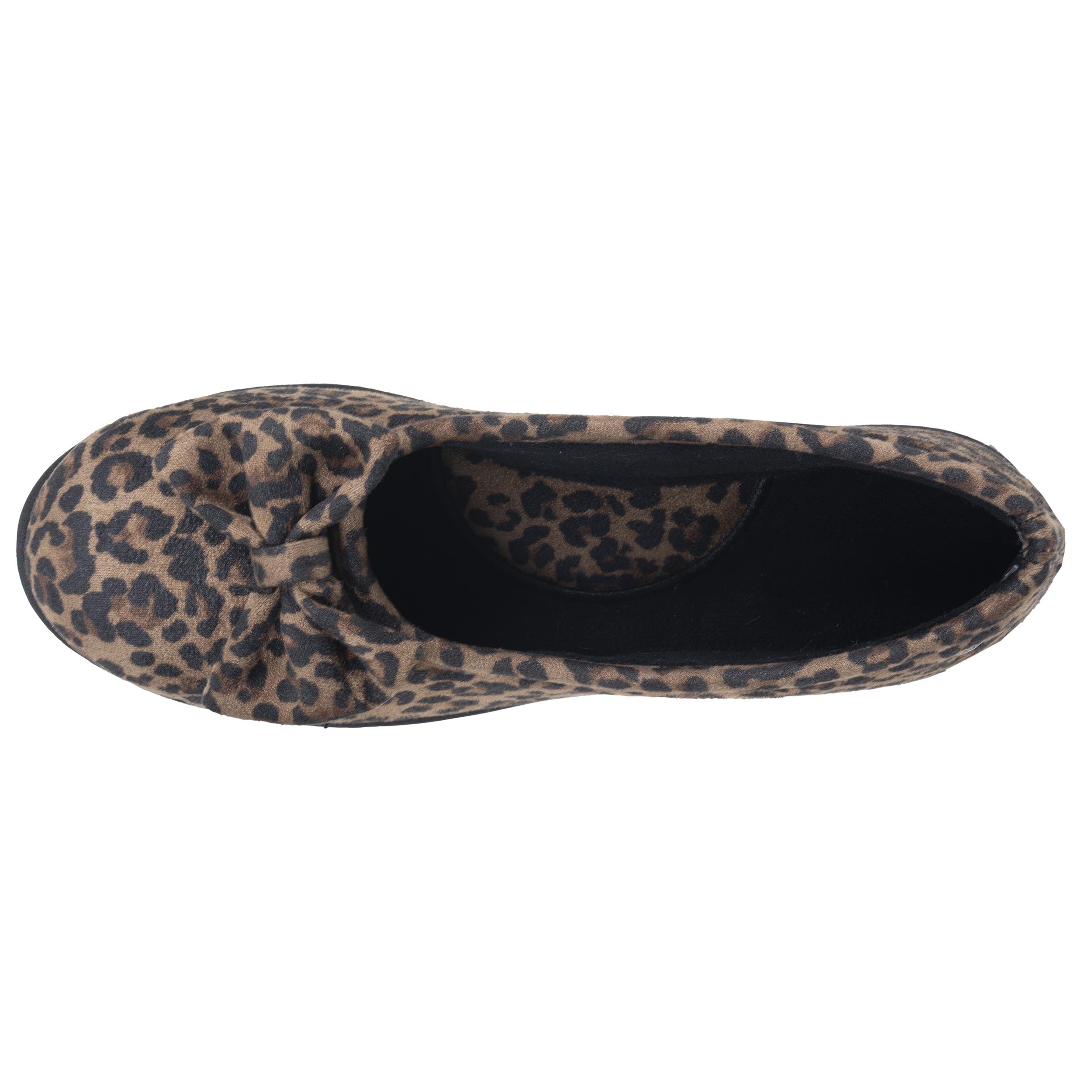isotoner-chaussons-ballerines-femme-l-opard-fonc image 3
