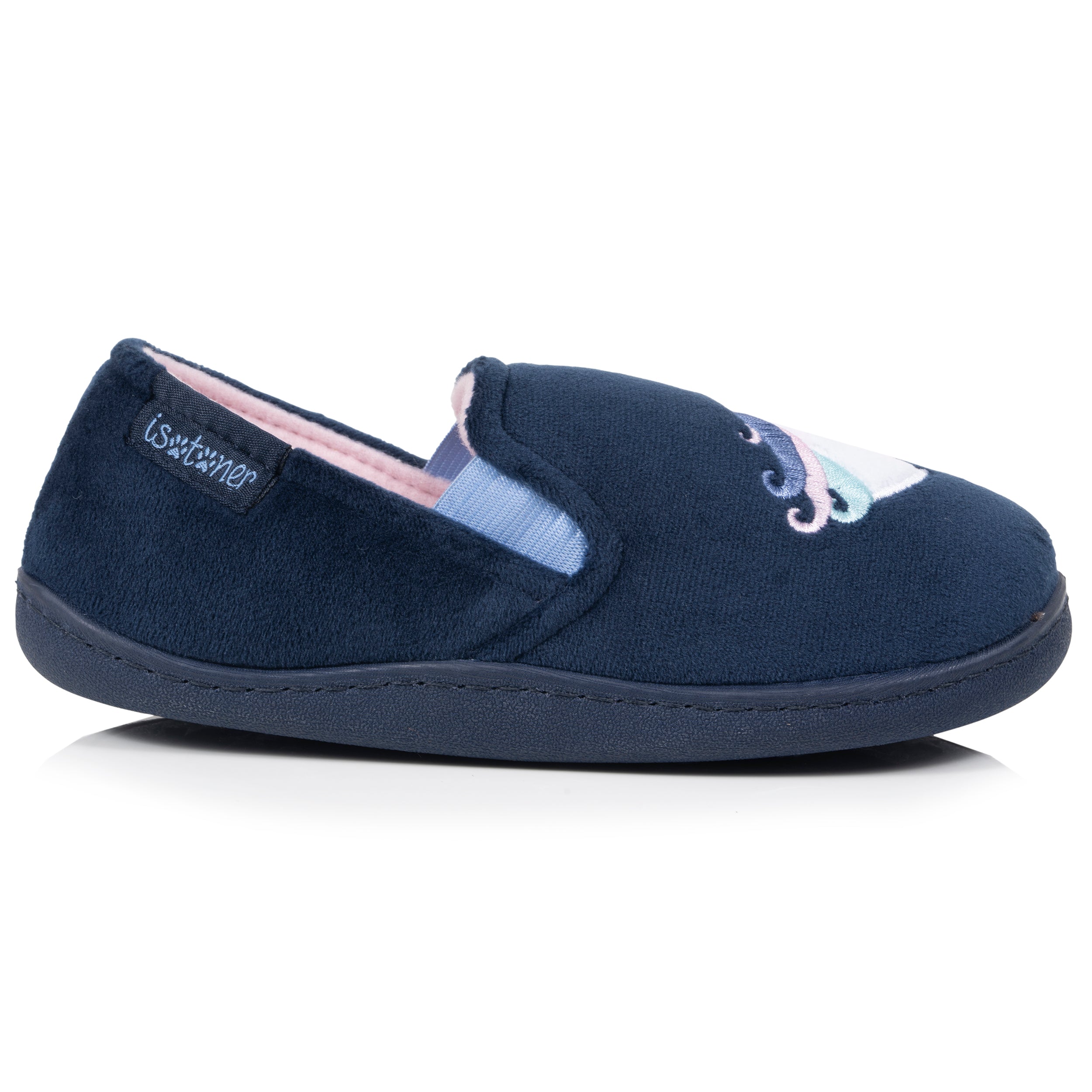 isotoner-chaussons-mocassins-enfant-marine-fille-microvelours image 8