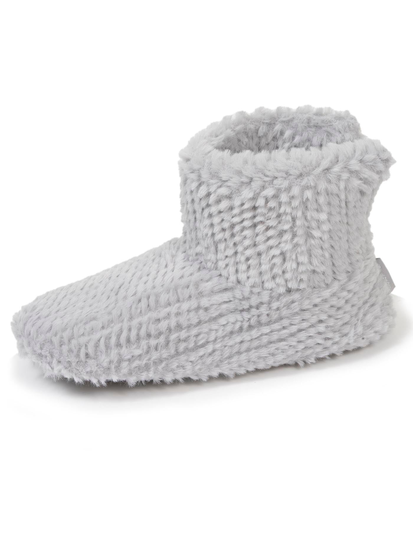 isotoner-chaussons-bottillons-femme-gris-textur image 6