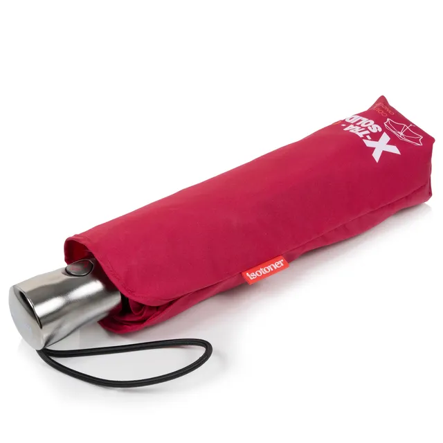 isotoner-parapluie-x-tra-solide-28-cm-framboise-automatique image 1