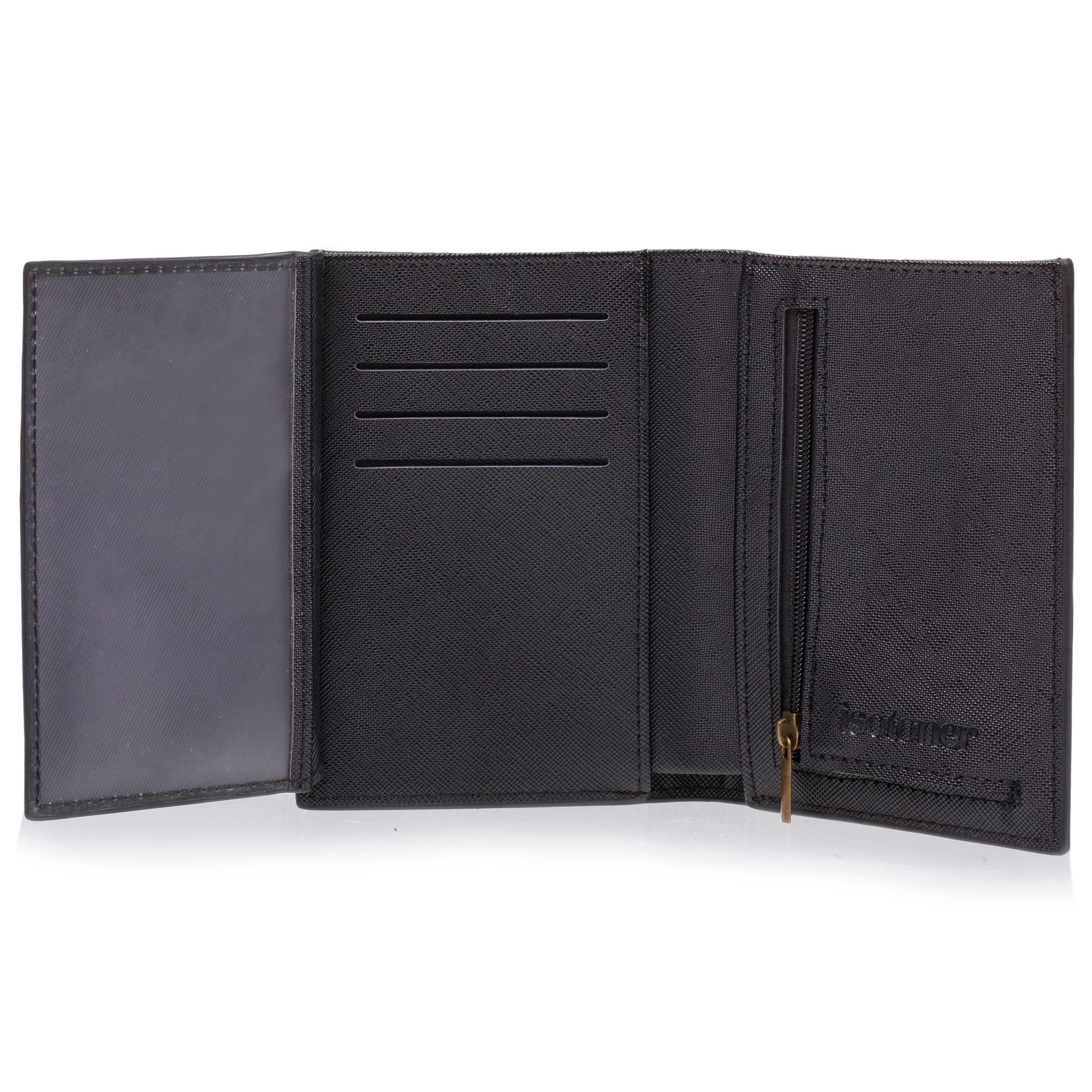 isotoner-portefeuille-3-volets-homme-noir-rfid image 3