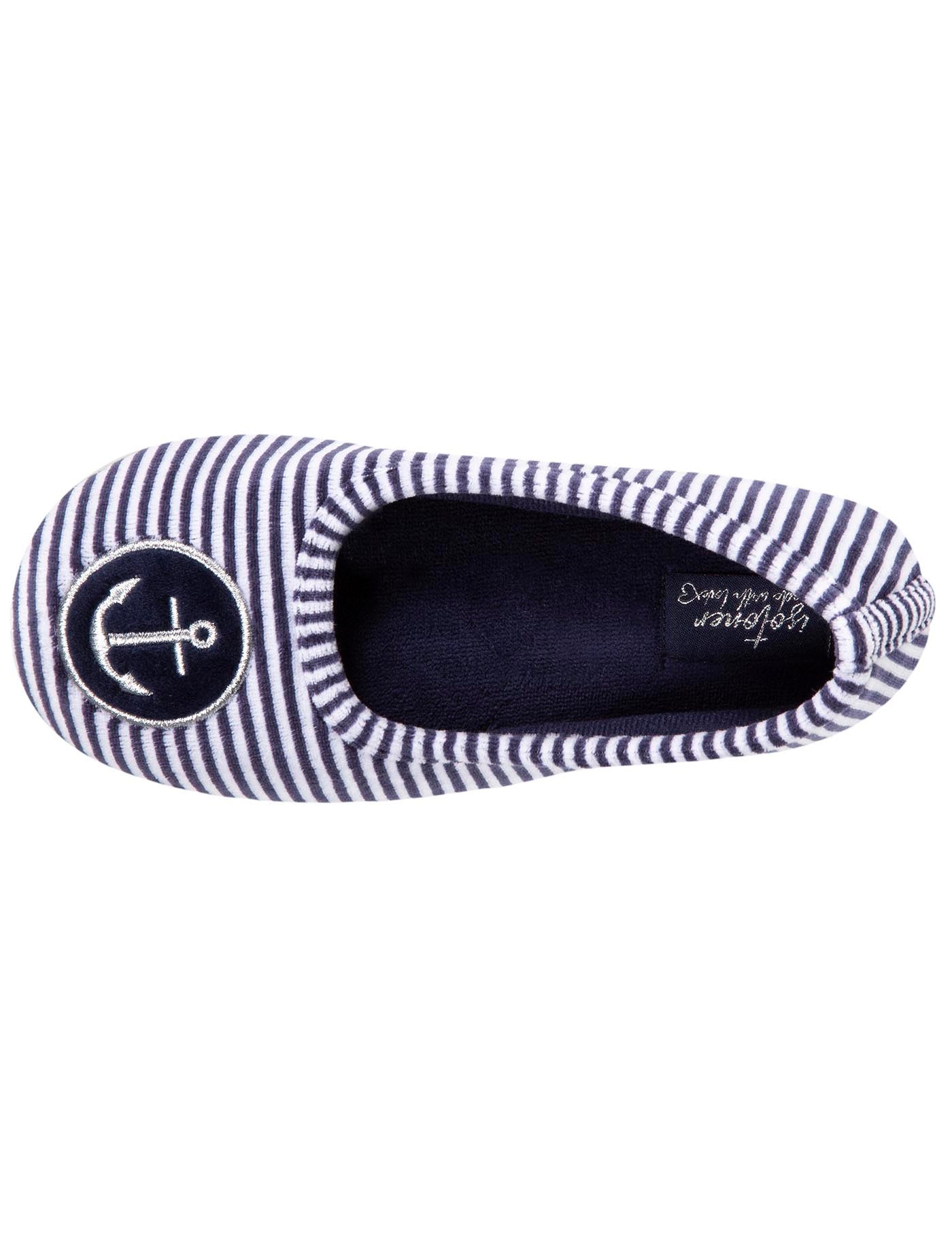 isotoner-chaussons-ballerines-junior-rayures-marini-re-fille image 7