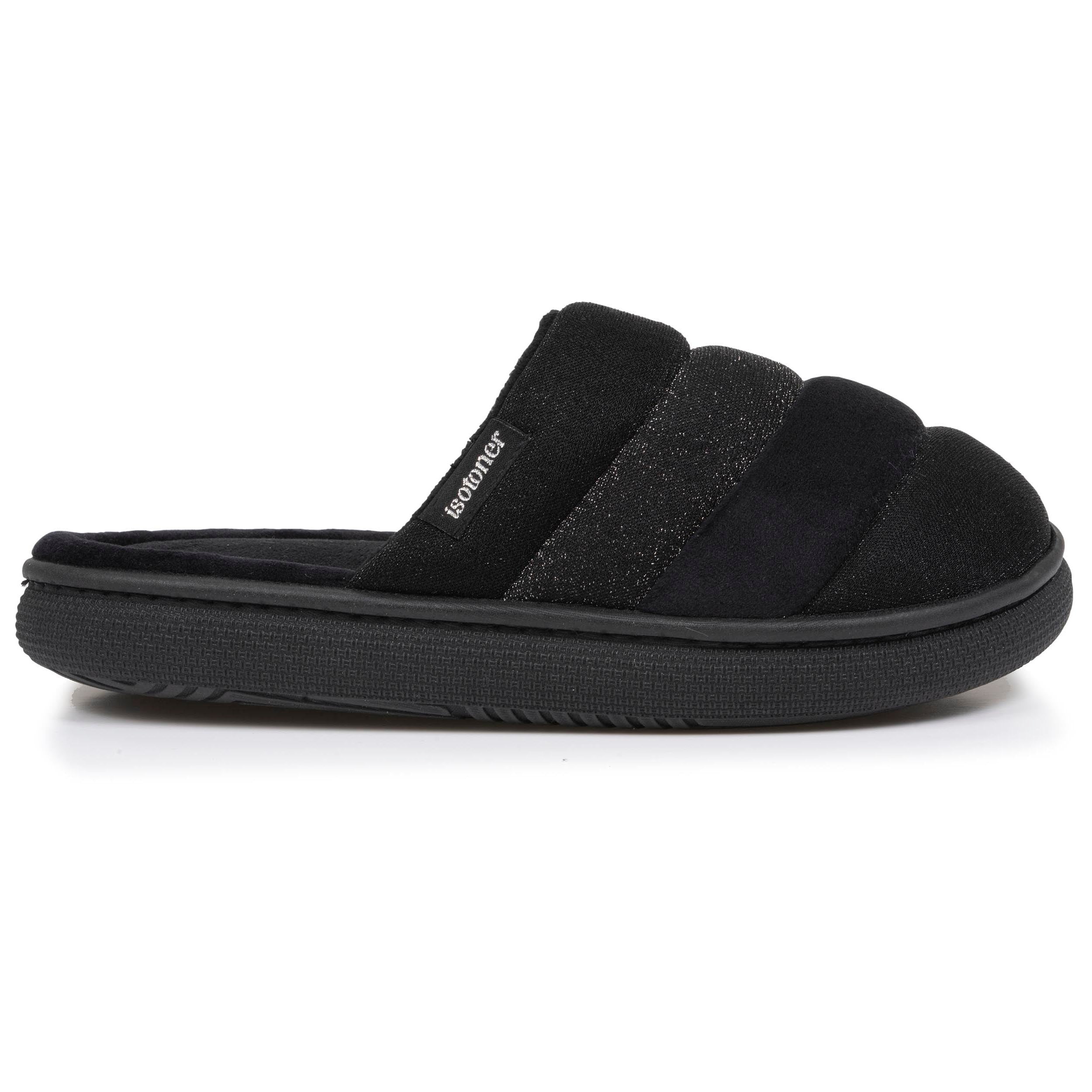 isotoner-chaussons-mules-femme-bloup-noir image 8