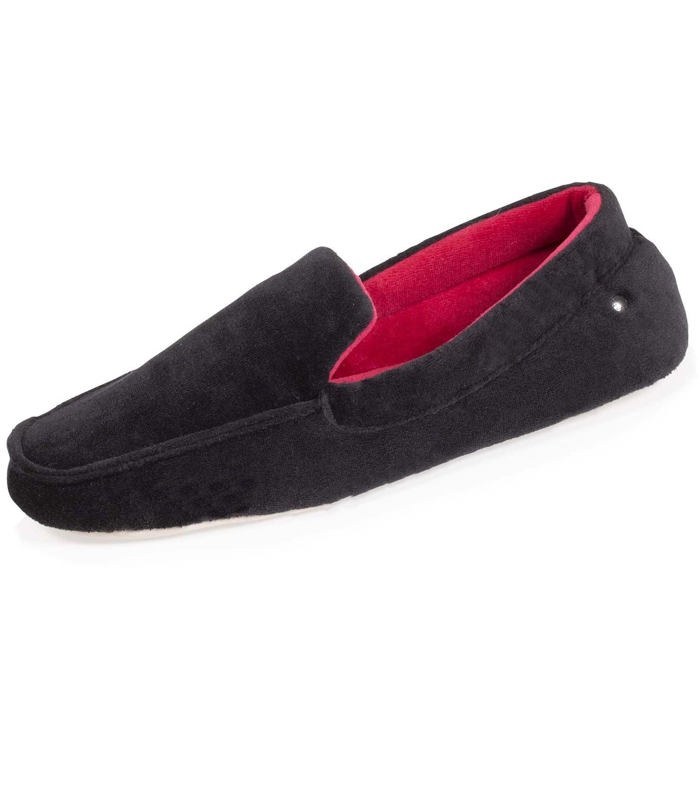 isotoner-chaussons-mocassins-homme-brod-s-noir image 6