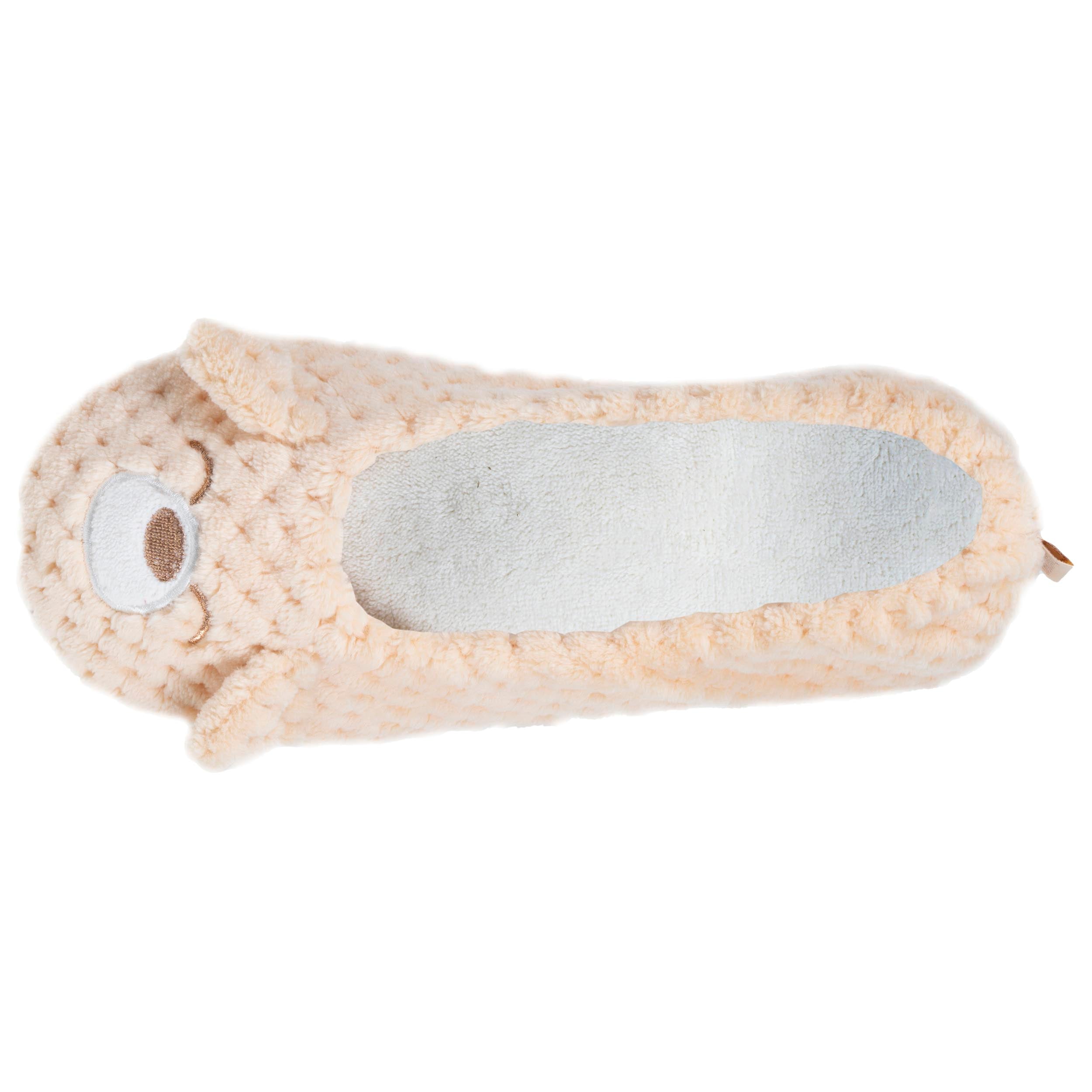 isotoner-chaussons-ballerines-3d-femme-ours-micro-ponge image 2