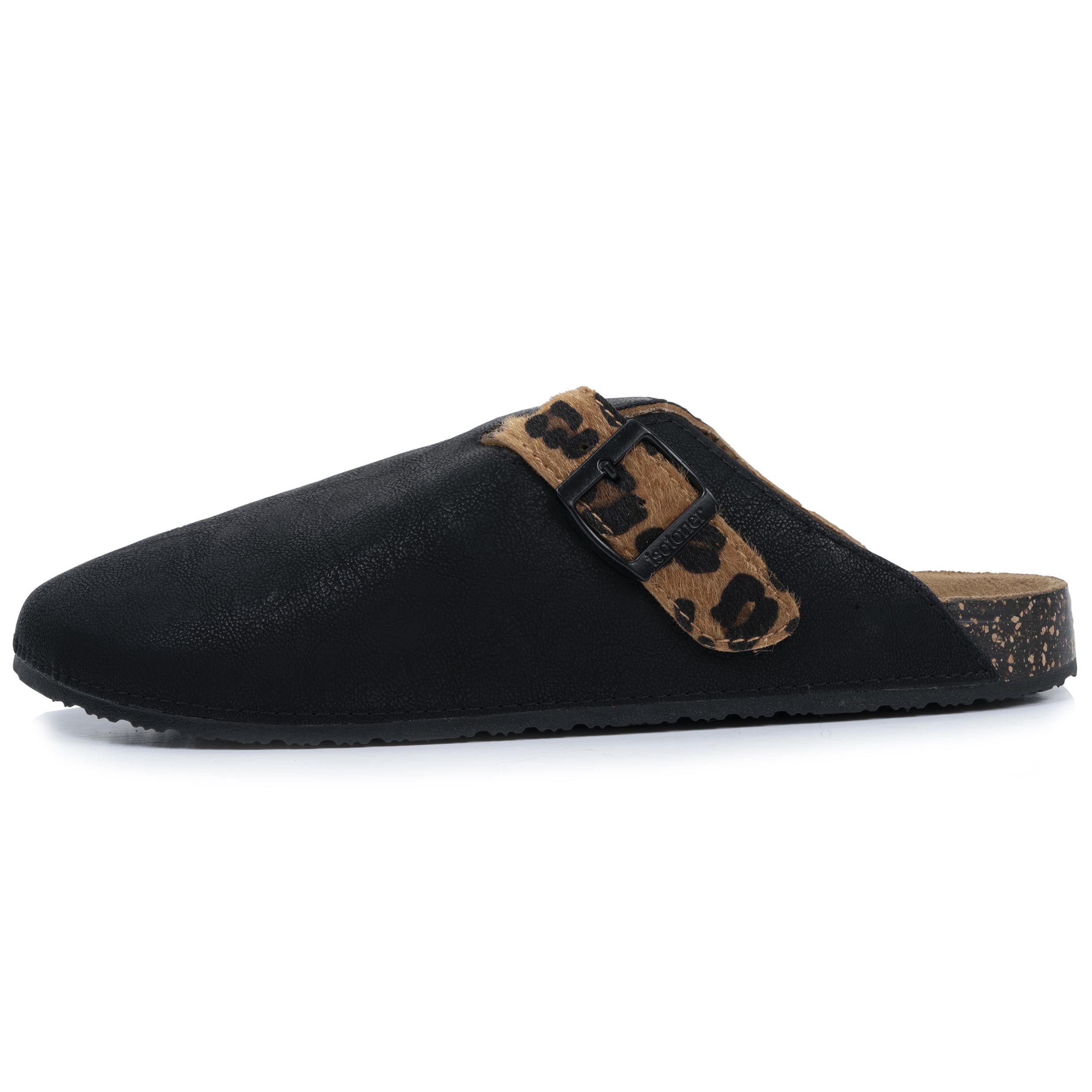 isotoner-mules-sabots-femme-noir-l-opard-everywear image 4