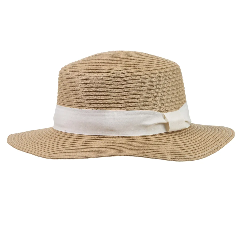 isotoner-chapeau-canotier-femme-lien-cr-me-paille-claire image 1
