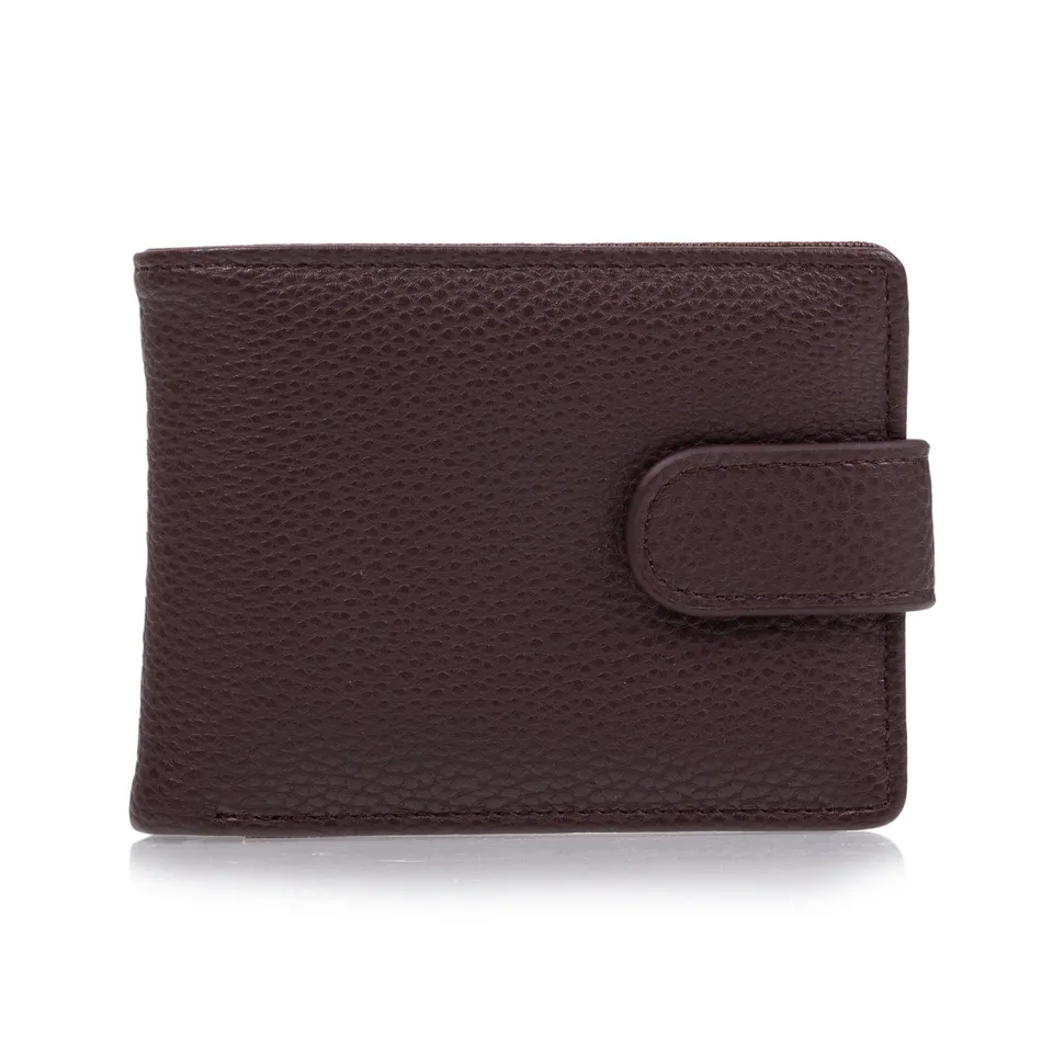 isotoner-portefeuille-rabat-avec-patte-homme-marron image 1
