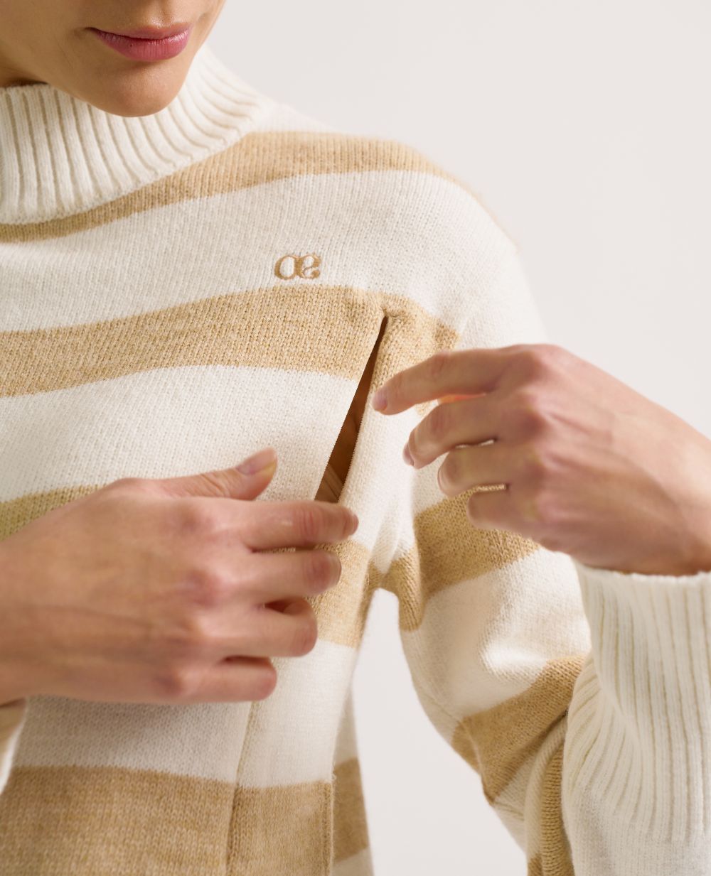cache-c-ur-pull-de-grossesse-et-allaitement-cabourg-beige-ivoire image 6