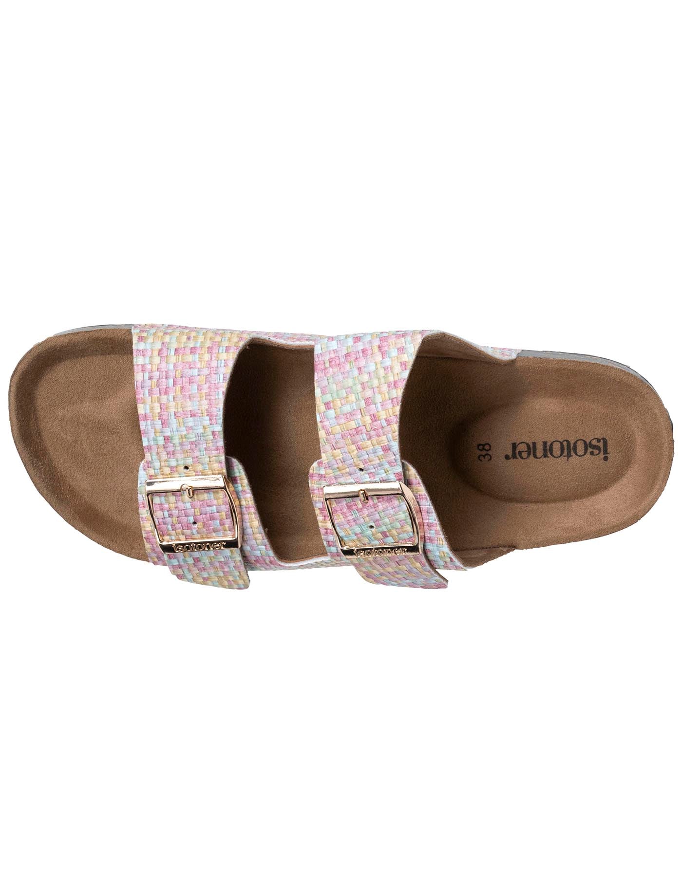 isotoner-mules-sandales-femme-double-bride-multicore image 7