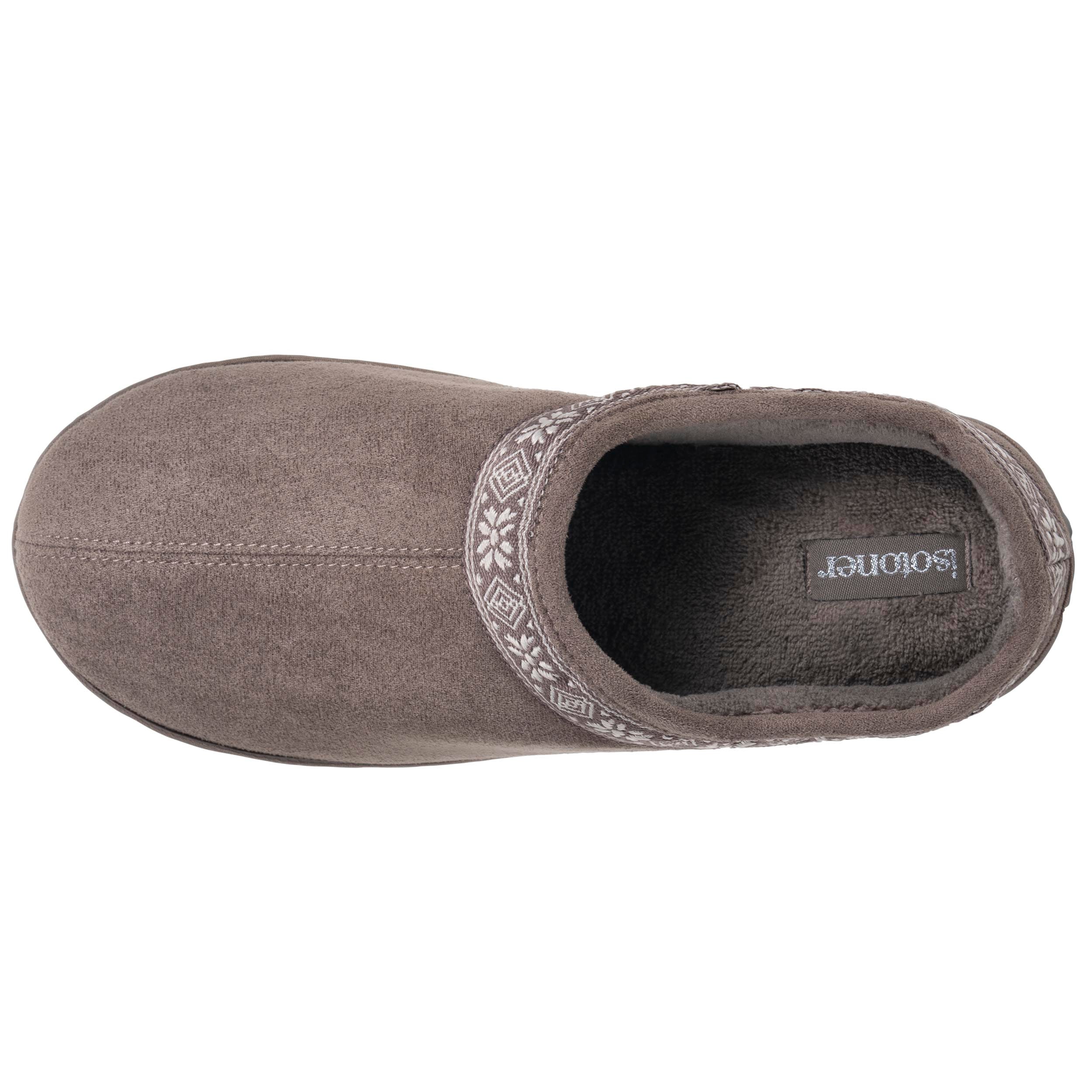 isotoner-chaussons-mules-plateforme-femme-taupe-3-5-cm image 3