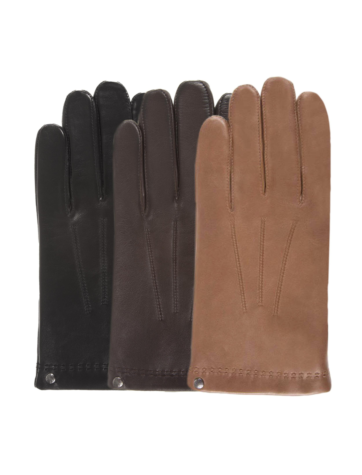 isotoner-gants-homme-cuir-cachemire-soie-noir image 7