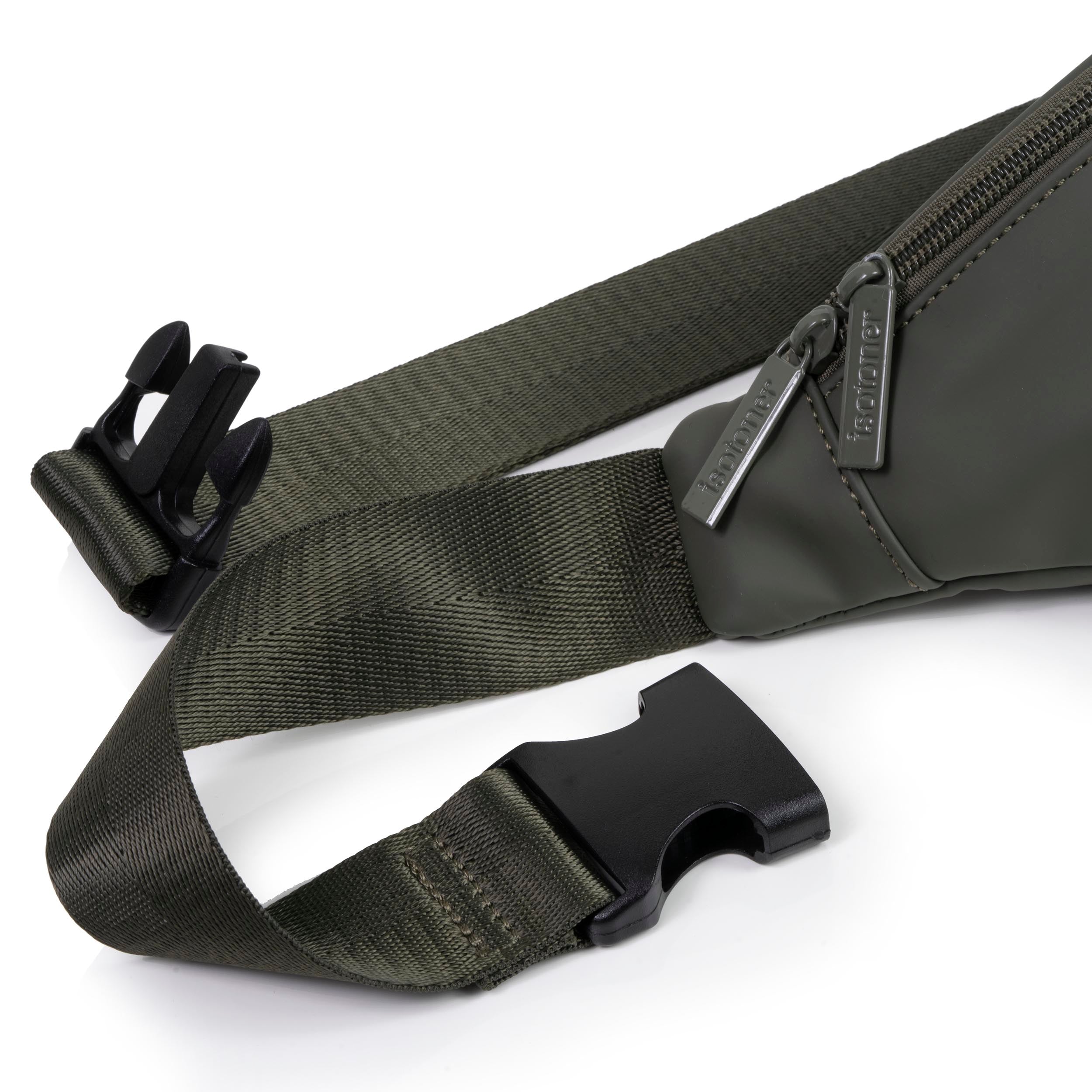 isotoner-sac-banane-mixte-kaki-toucher-gomme image 4