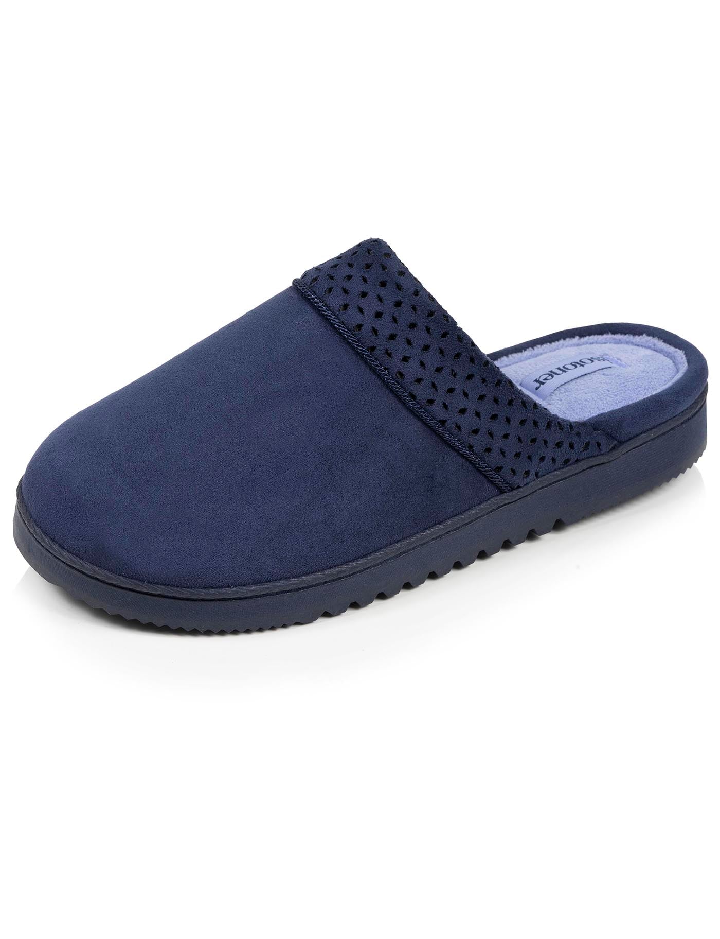 isotoner-chaussons-mules-crant-es-femme-marine-confort-int-rieur image 6