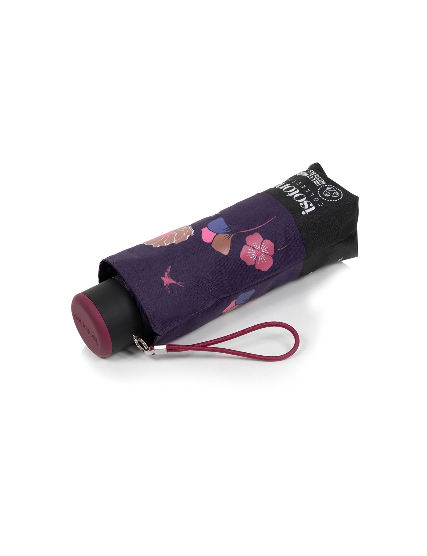 isotoner-parapluie-mini-slim-frise-bleue-recycl image 6