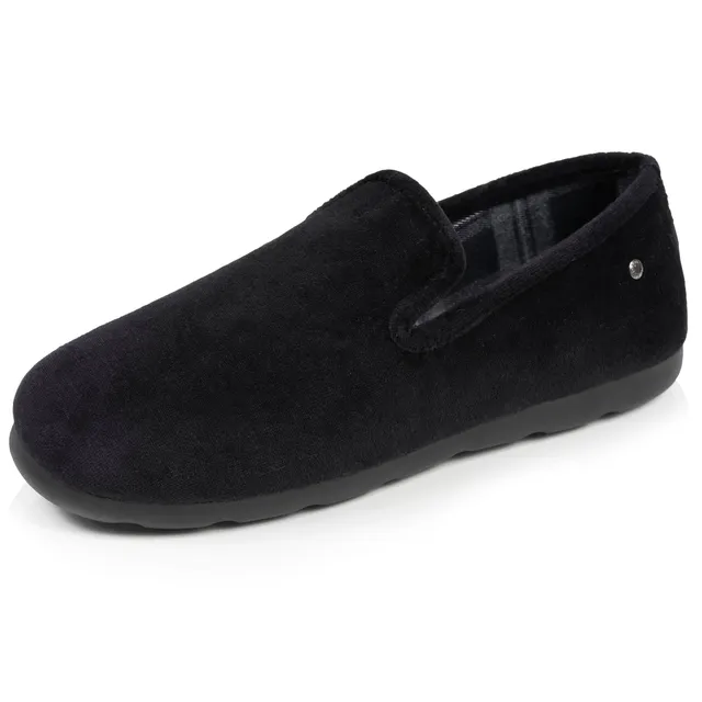 isotoner-chaussons-charentaises-homme-noir-tartan-everywear image 1