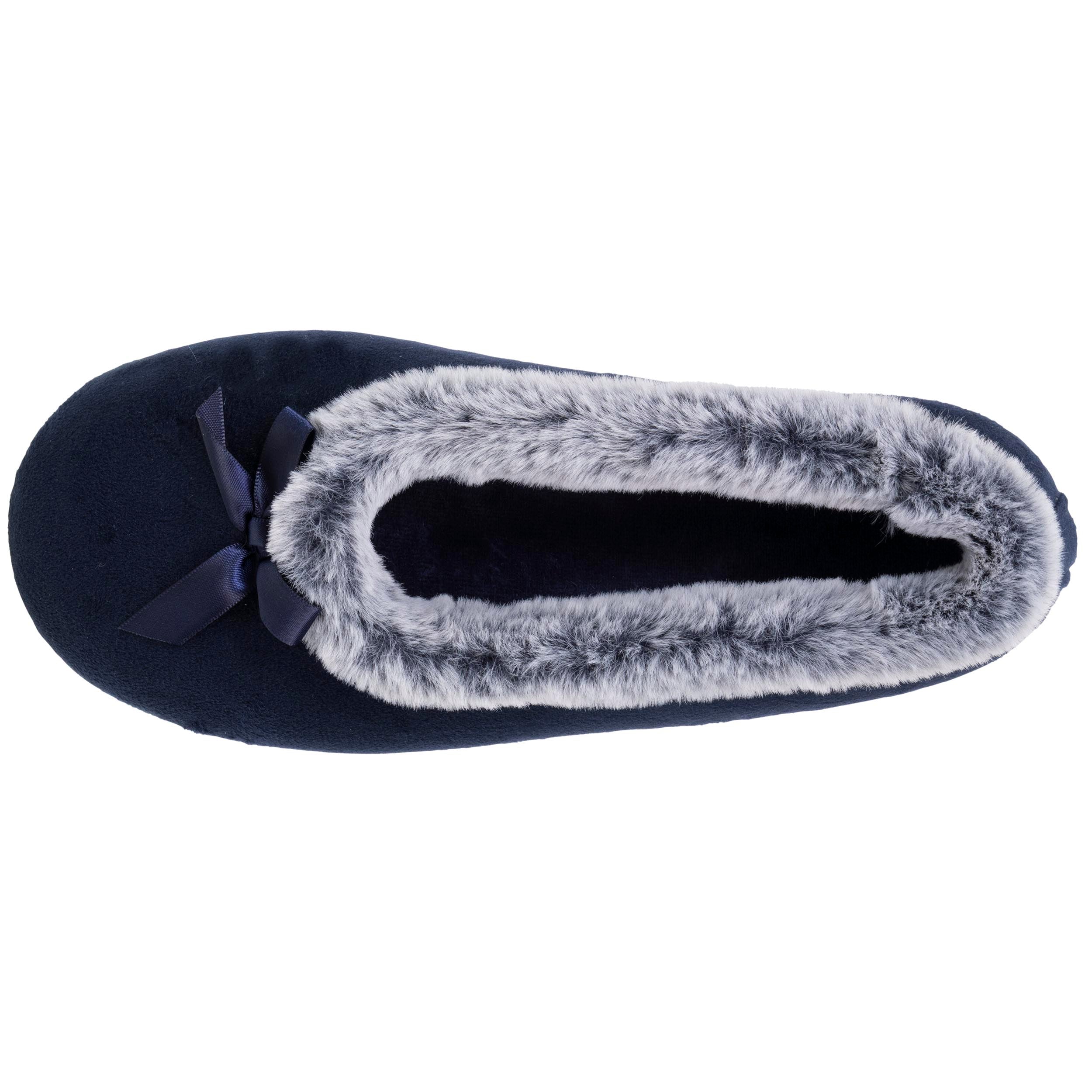 isotoner-chaussons-ballerines-femme-marine-m-moire-de-forme image 3