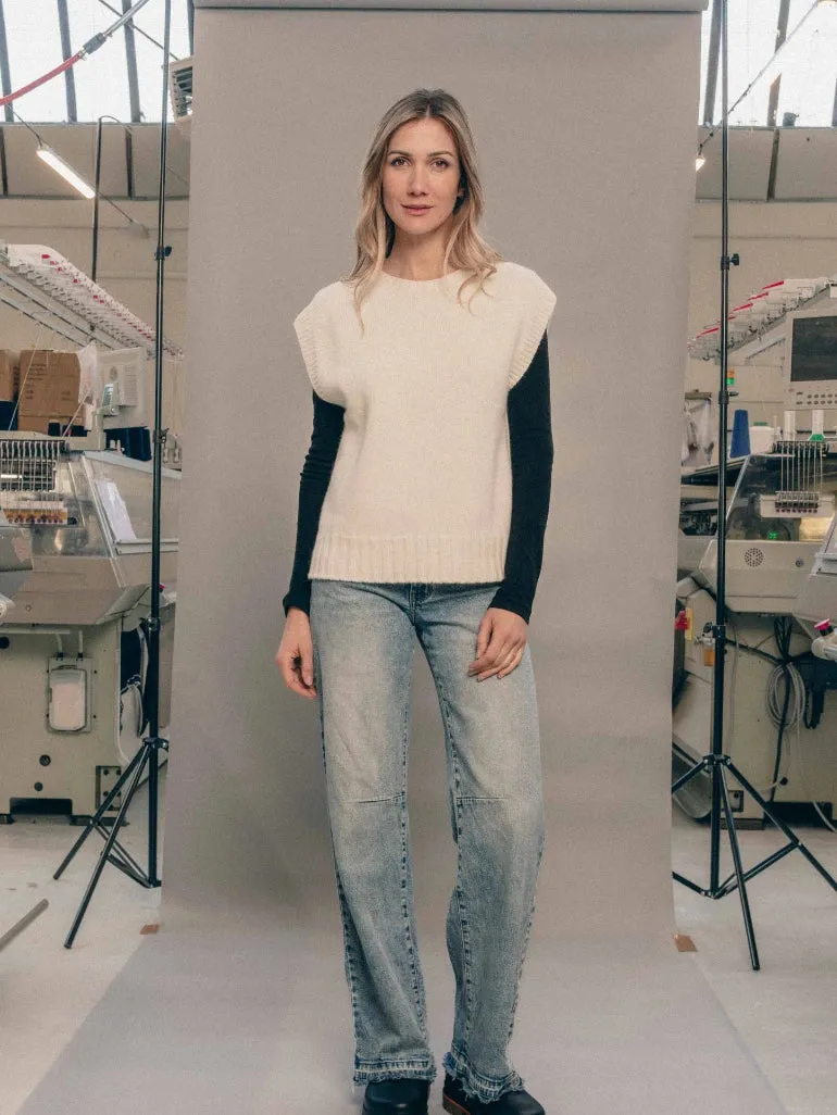 pipolaki-pull-sans-manche-barbara-femme-laine-et-baby-alpaga-3d image 1