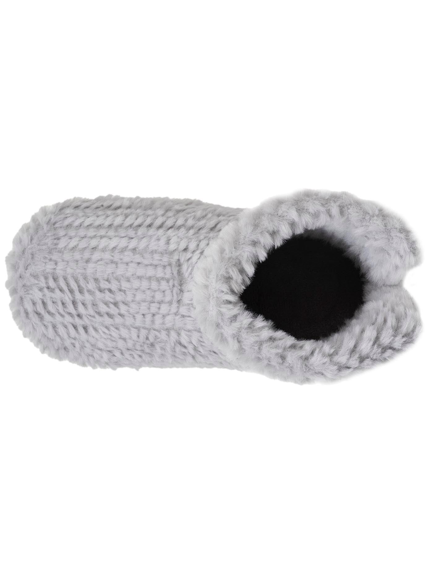 isotoner-chaussons-bottillons-femme-gris-textur image 7