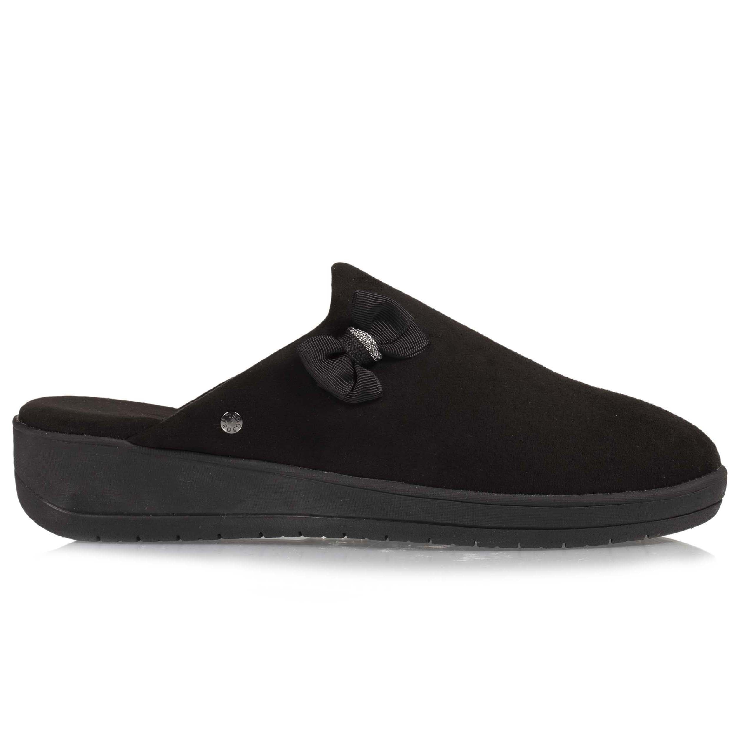 isotoner-chaussons-mules-femme-talon-4-5-cm-n-ud-noir image 8