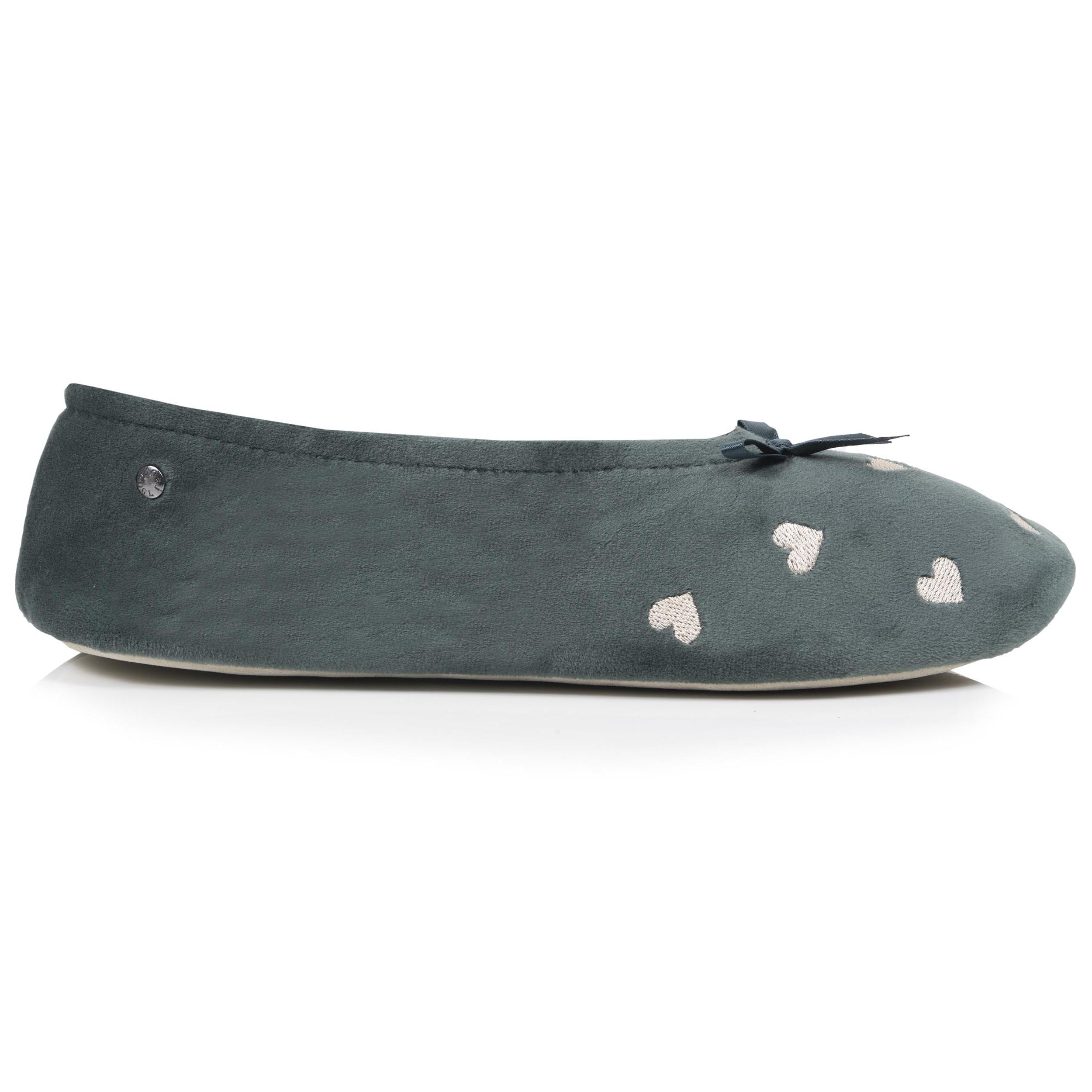 isotoner-chaussons-ballerines-femme-grand-n-ud-sauge image 8