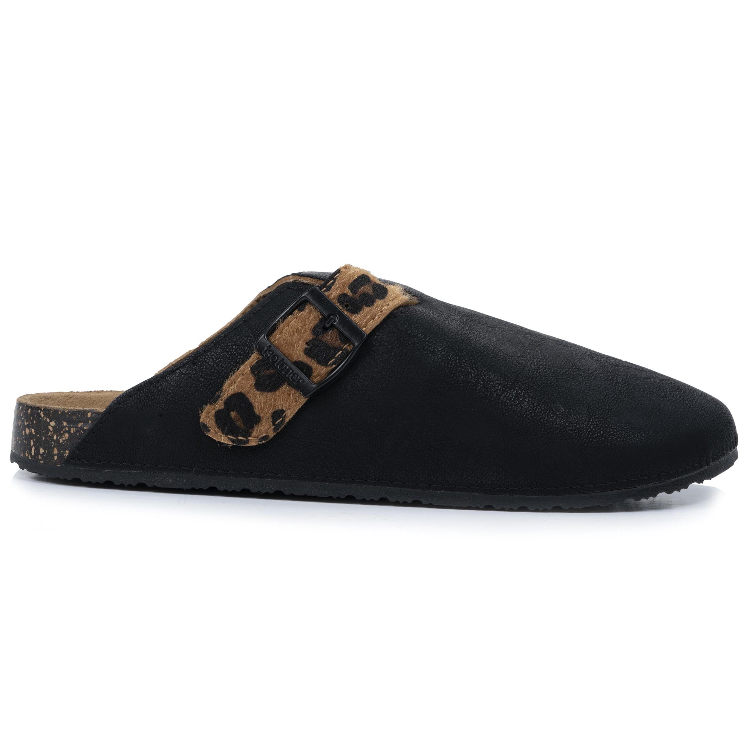 isotoner-mules-sabots-femme-noir-l-opard-everywear image 8