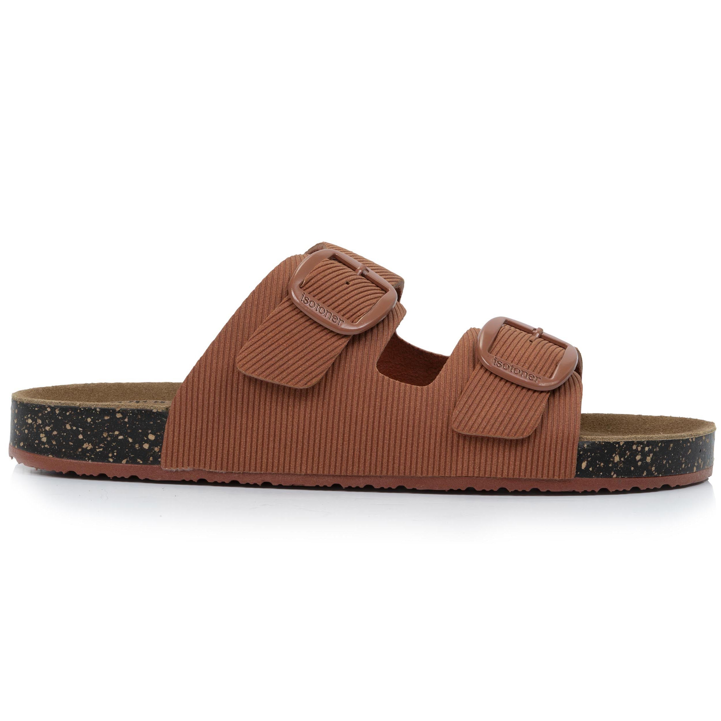 isotoner-mules-sandales-femme-double-bride-rouille-premium image 8