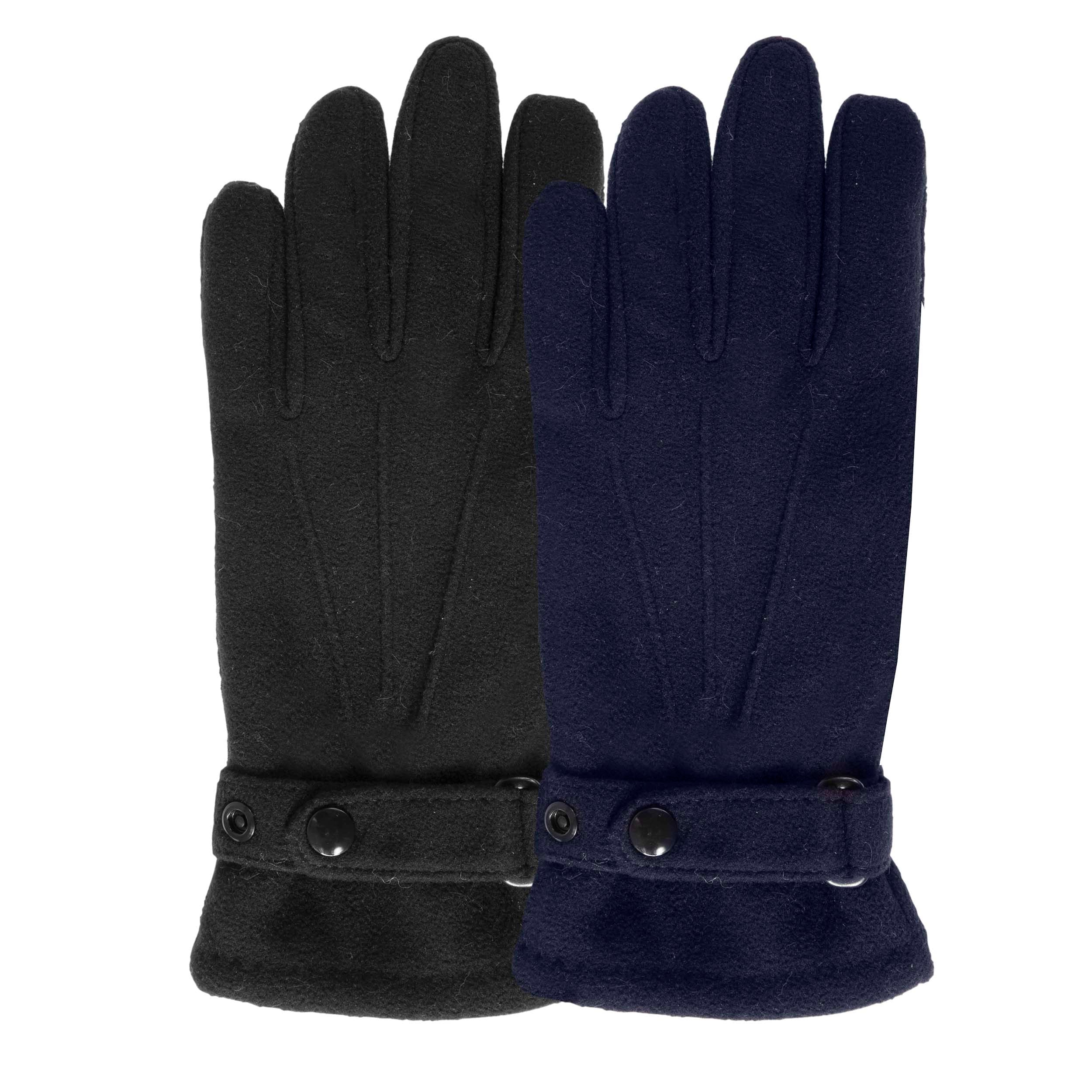 isotoner-gants-homme-polaire-recycl-e-noir-smartouch image 2