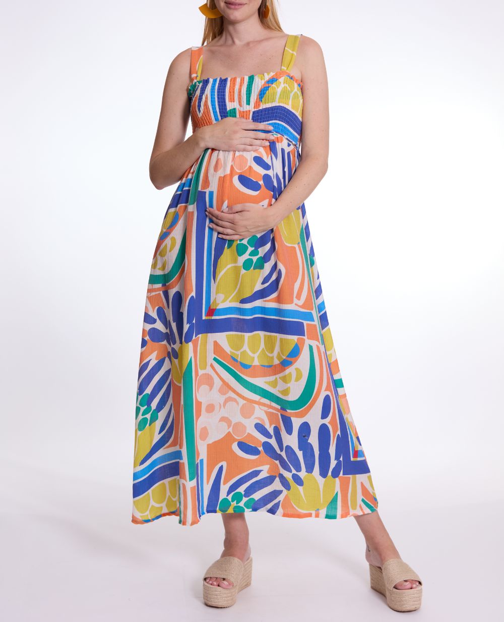 cache-c-ur-maxi-robe-smock-grossesse-et-allaitement-naiade-multico image 3