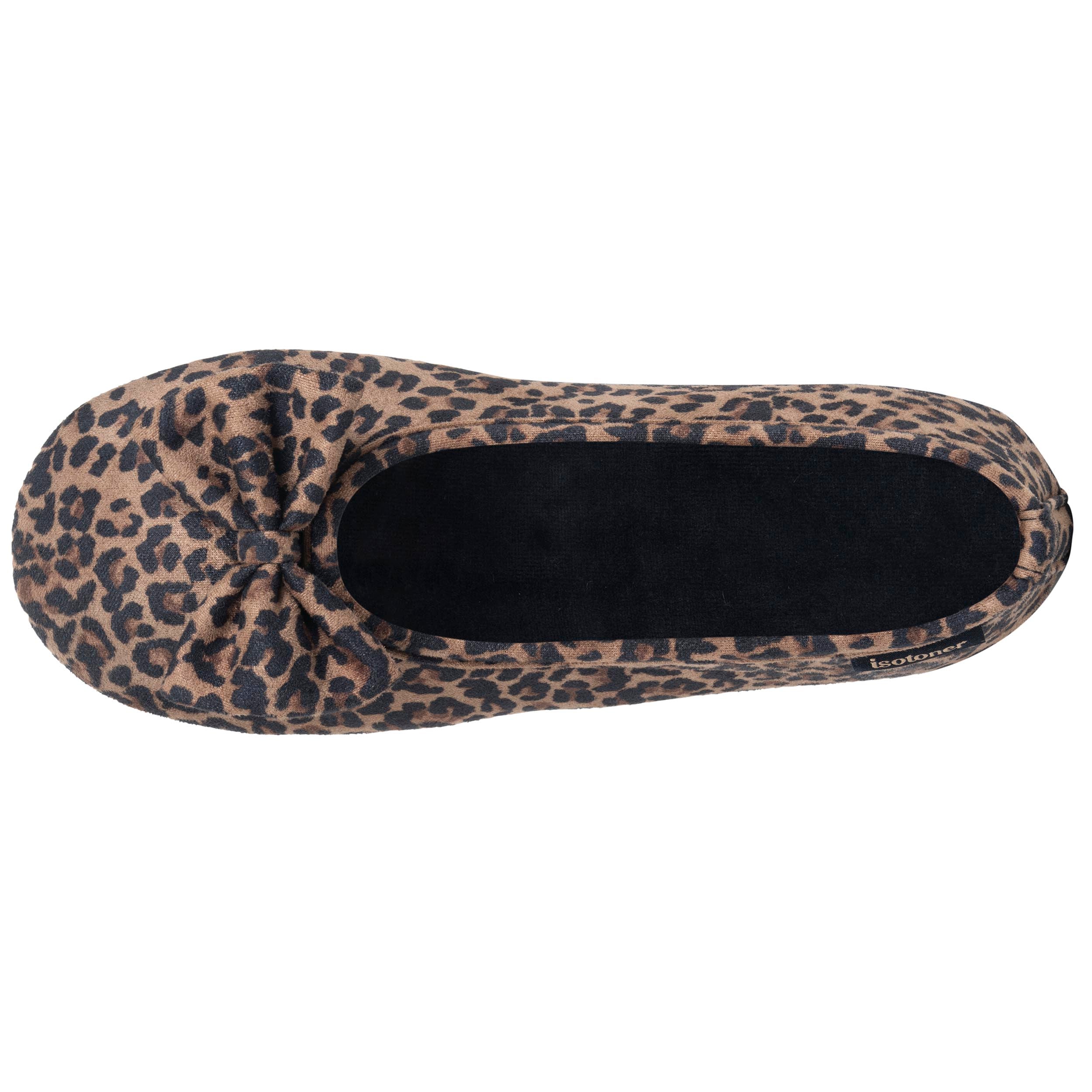 isotoner-chaussons-ballerines-femme-l-opard-fonc-2 image 3