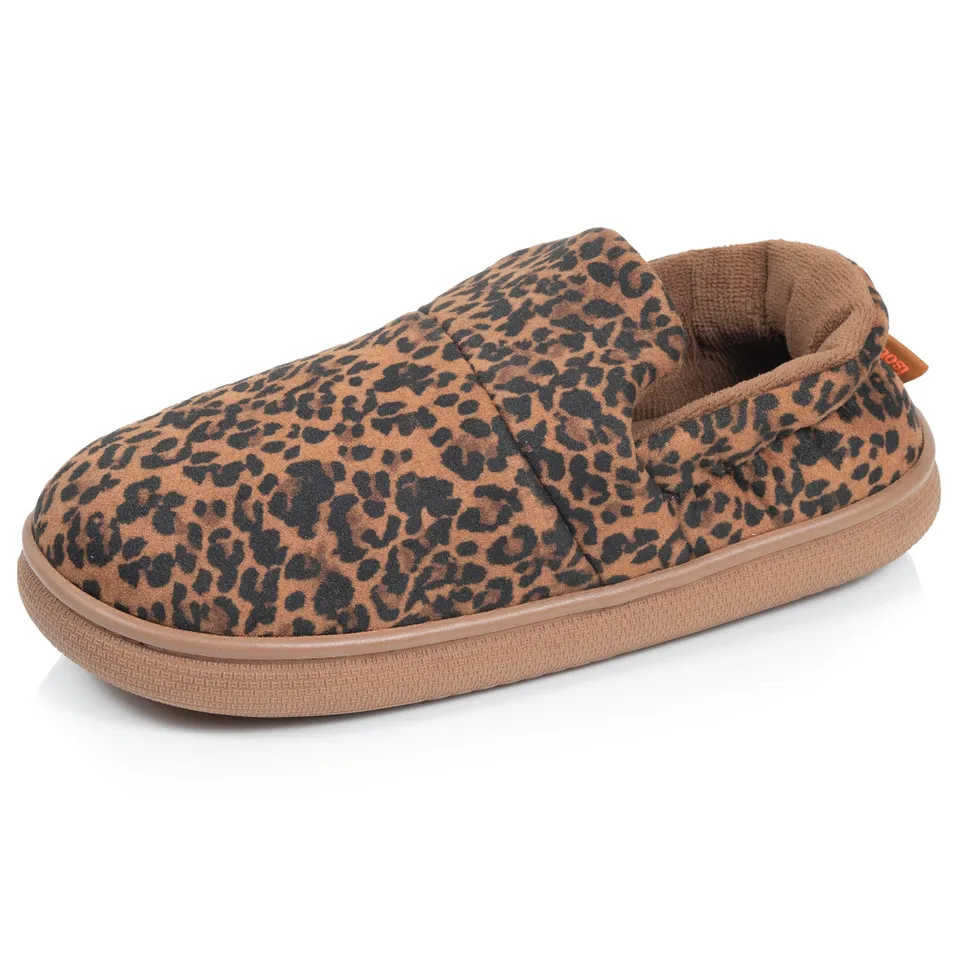 isotoner-chaussons-slippers-femme-bloup-l-opard-camel image 1