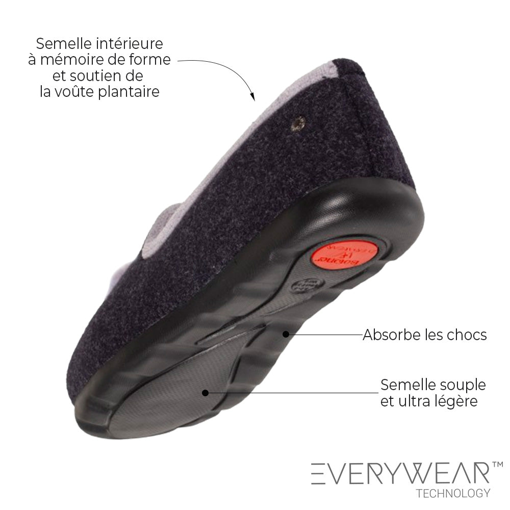 isotoner-chaussons-charentaises-femme-gris-fantaisie-chat image 8