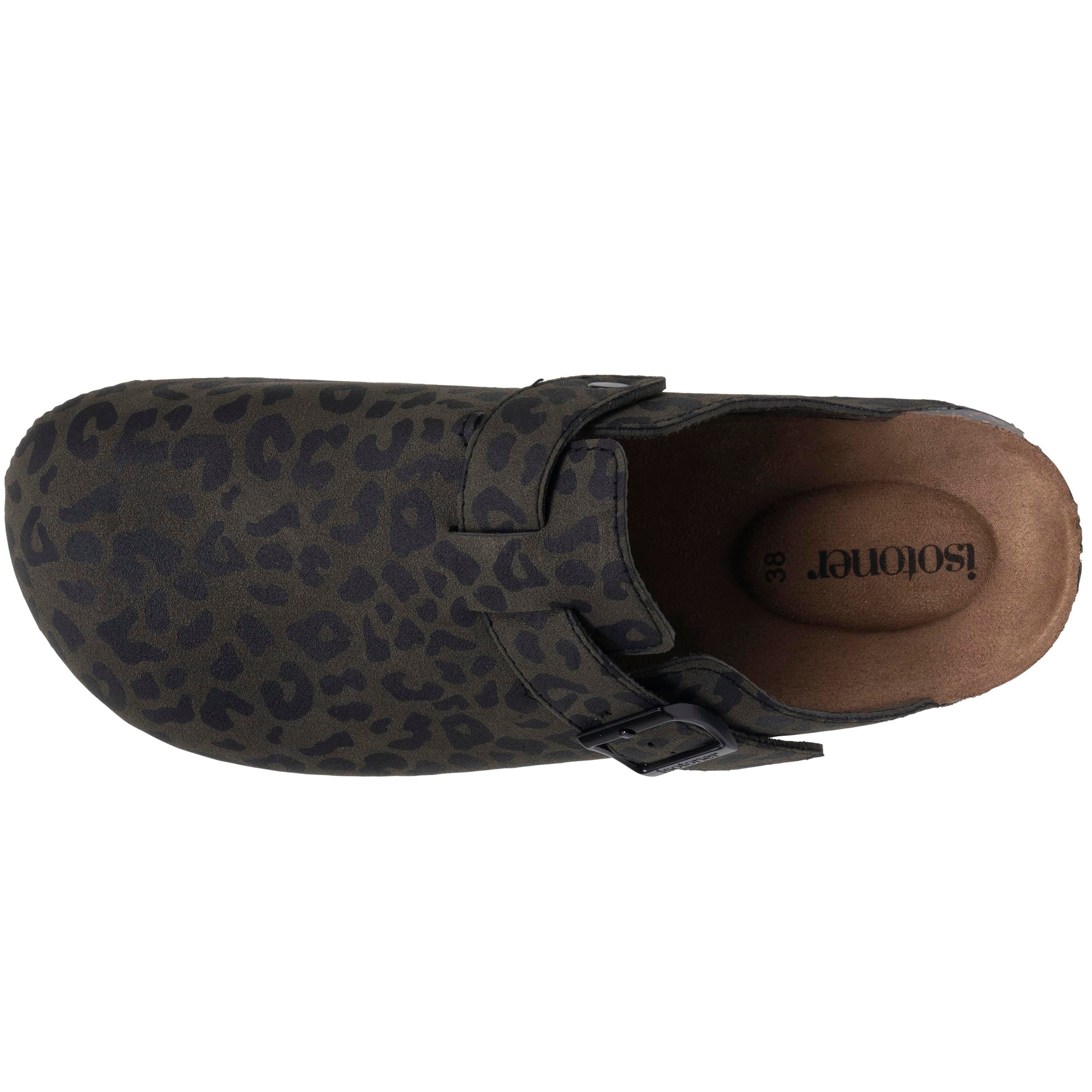 isotoner-mules-sabots-femme-kaki-l-opard image 2