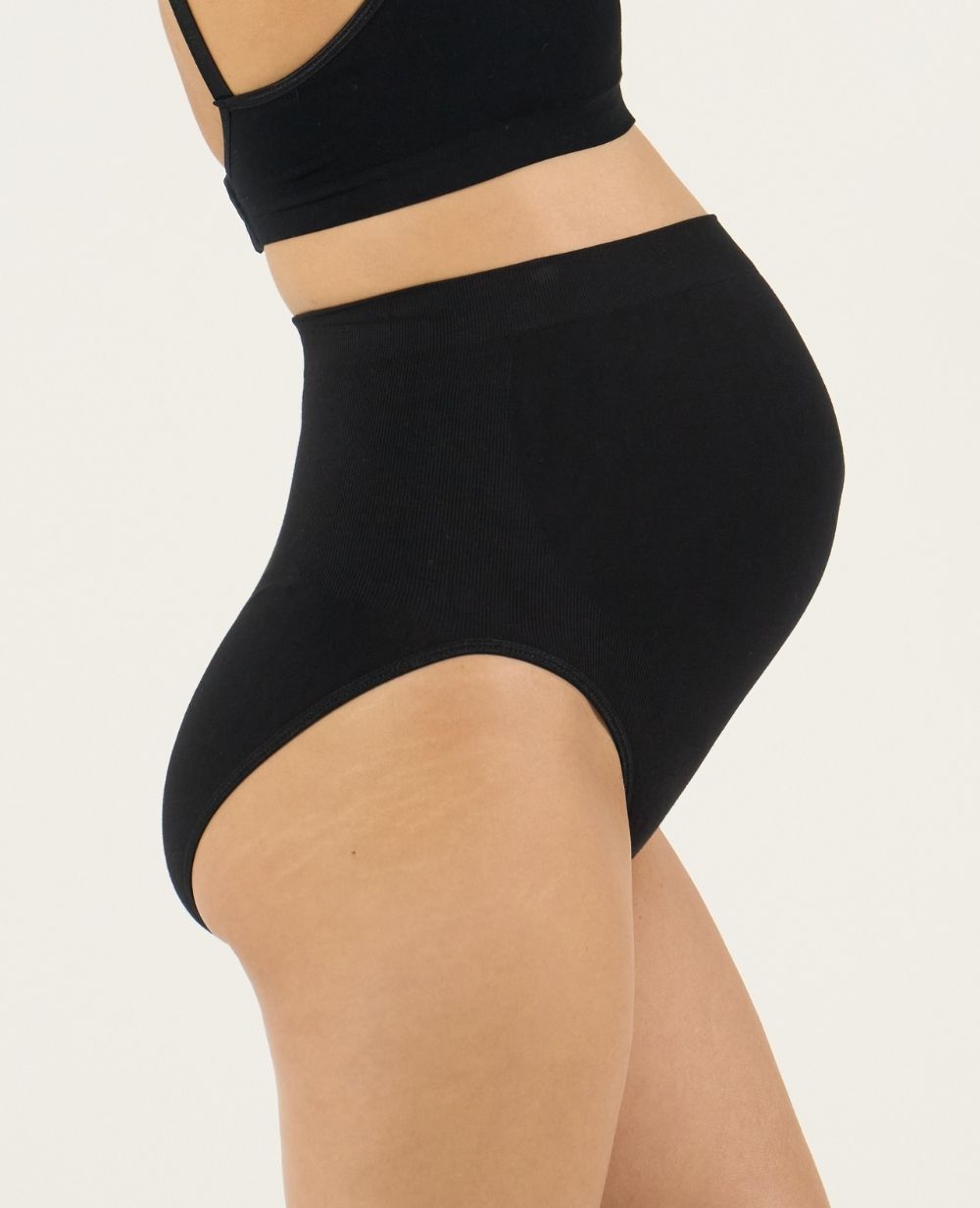 cache-c-ur-maxi-culotte-grossesse-sans-couture-essentiel-noir image 2
