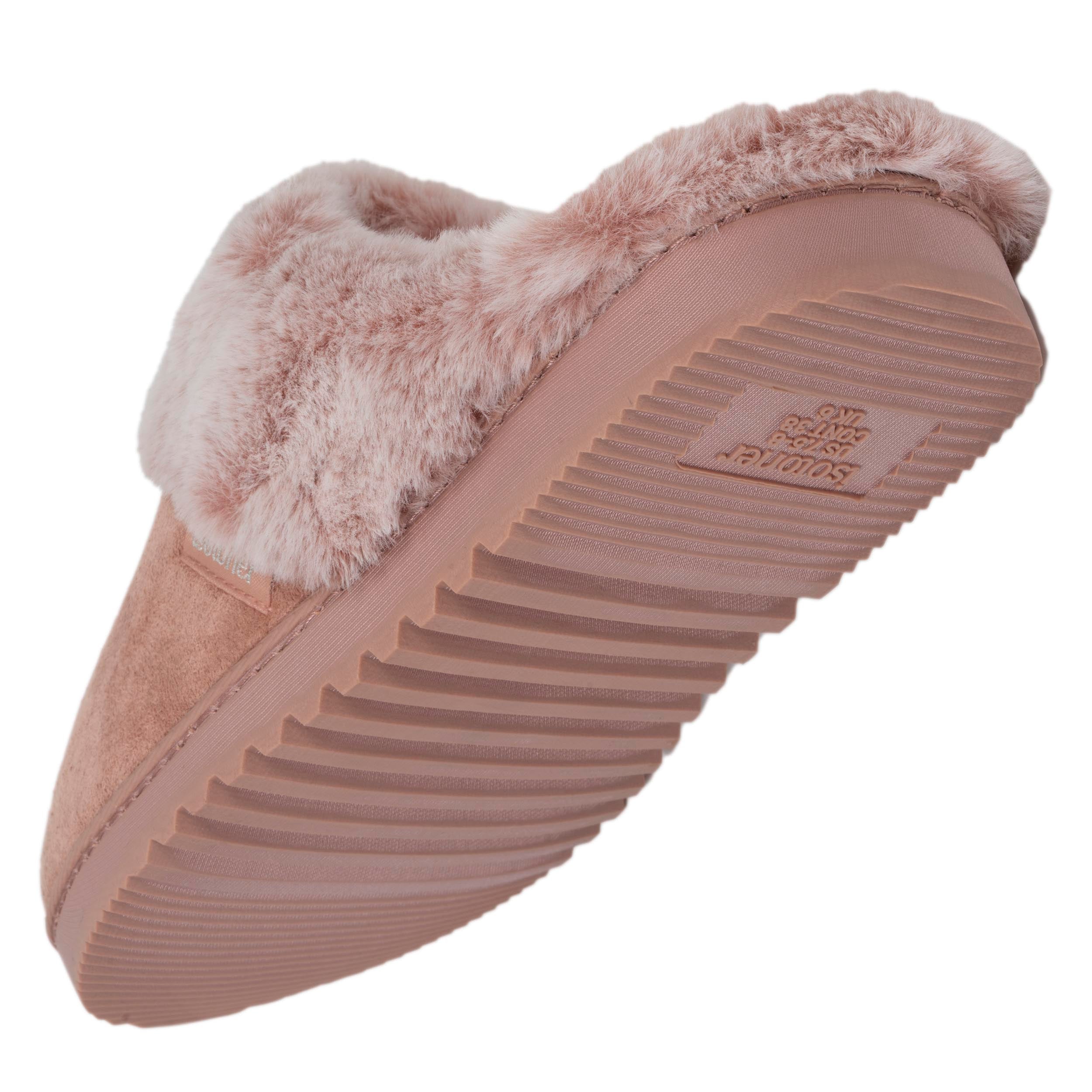 isotoner-chaussons-mules-femme-blush-su-dine-fourrure image 5