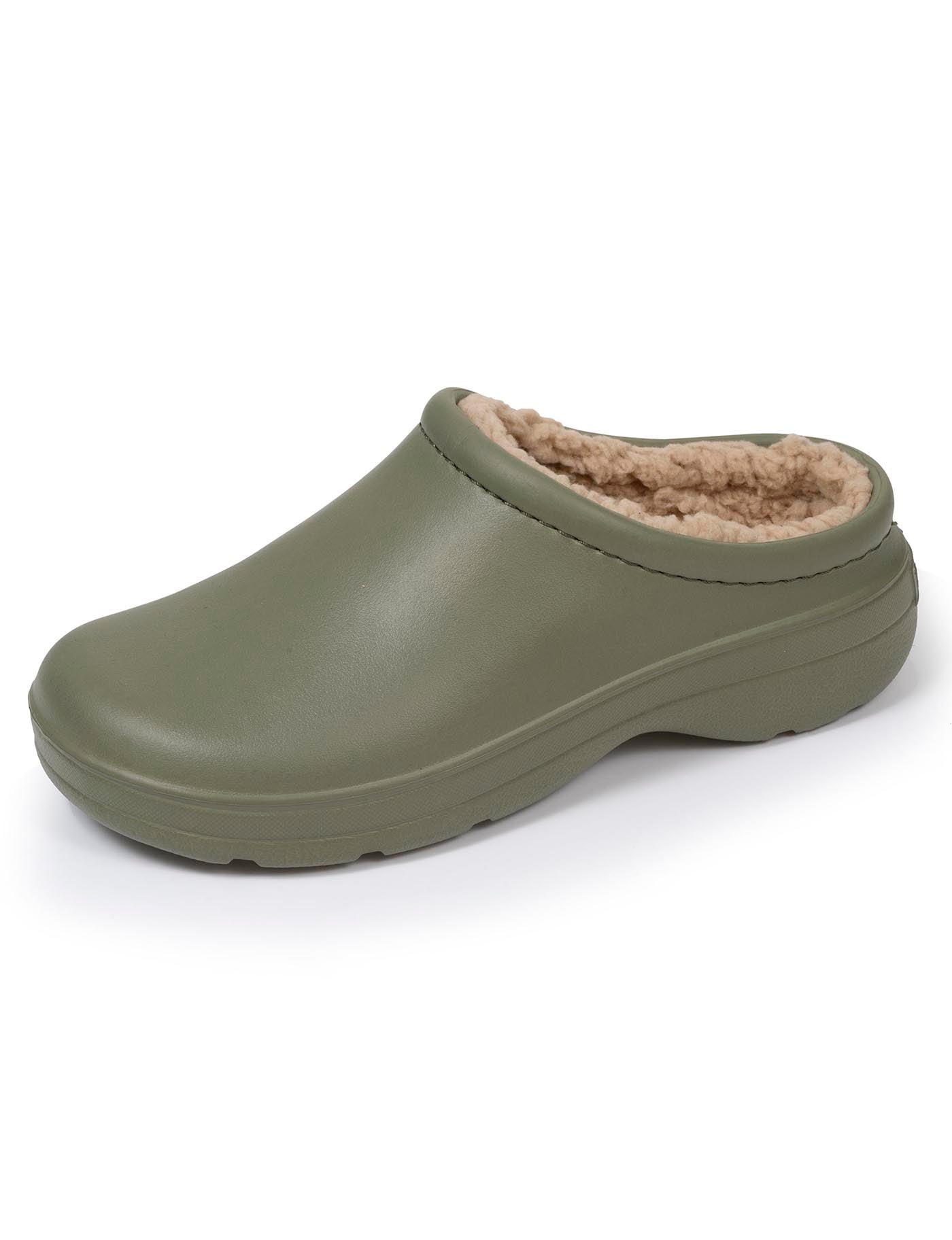 isotoner-sabots-de-jardin-femme-fourr-s-kaki image 6