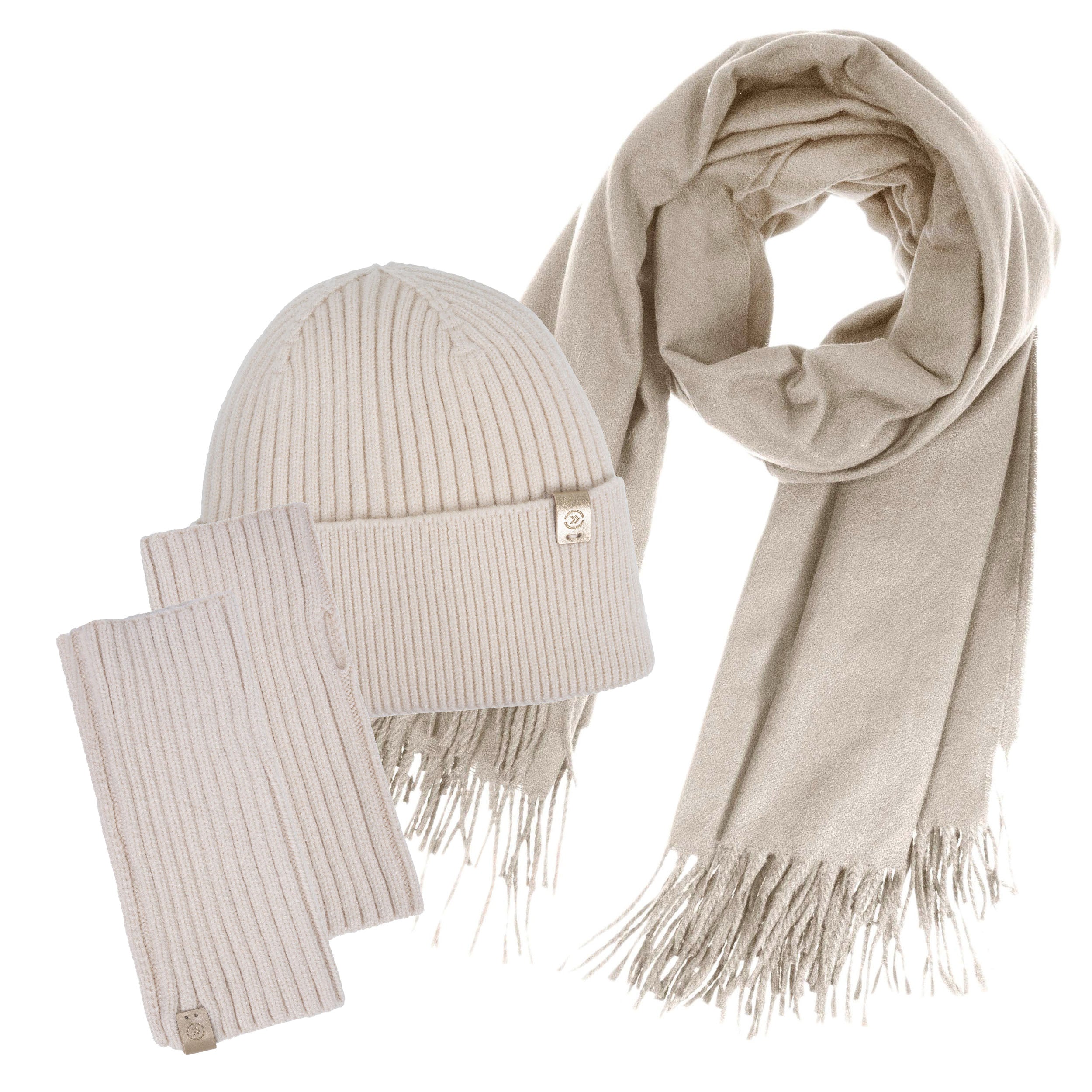 isotoner-bonnet-maille-ultra-doux-beige-femme image 3