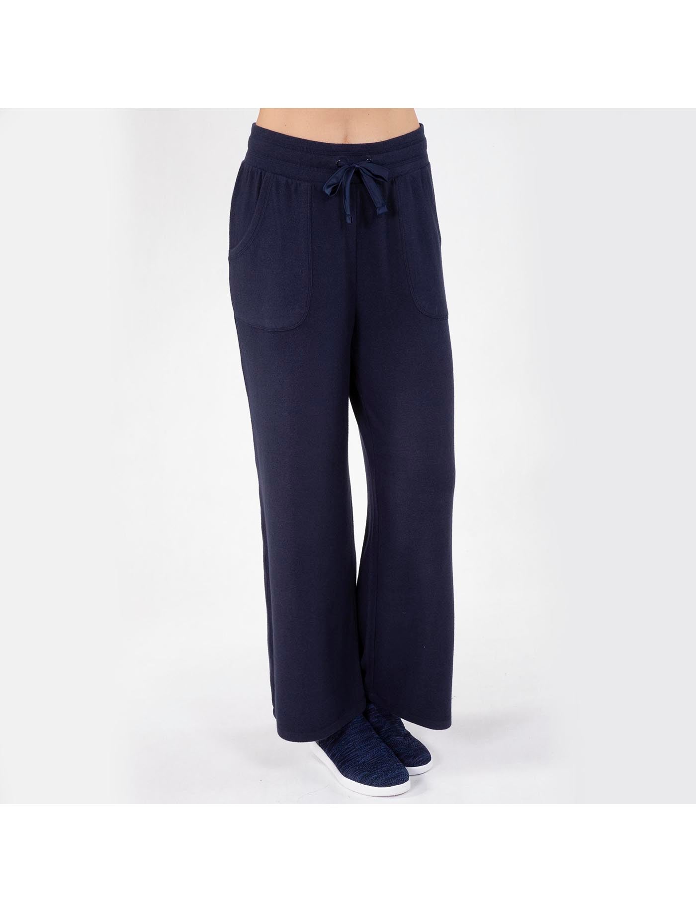 isotoner-pantalon-large-femme-marine-viscose-ecovero image 6