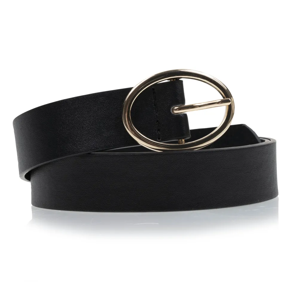 isotoner-ceinture-femme-noir-boucle-ovale-3-cm image 1