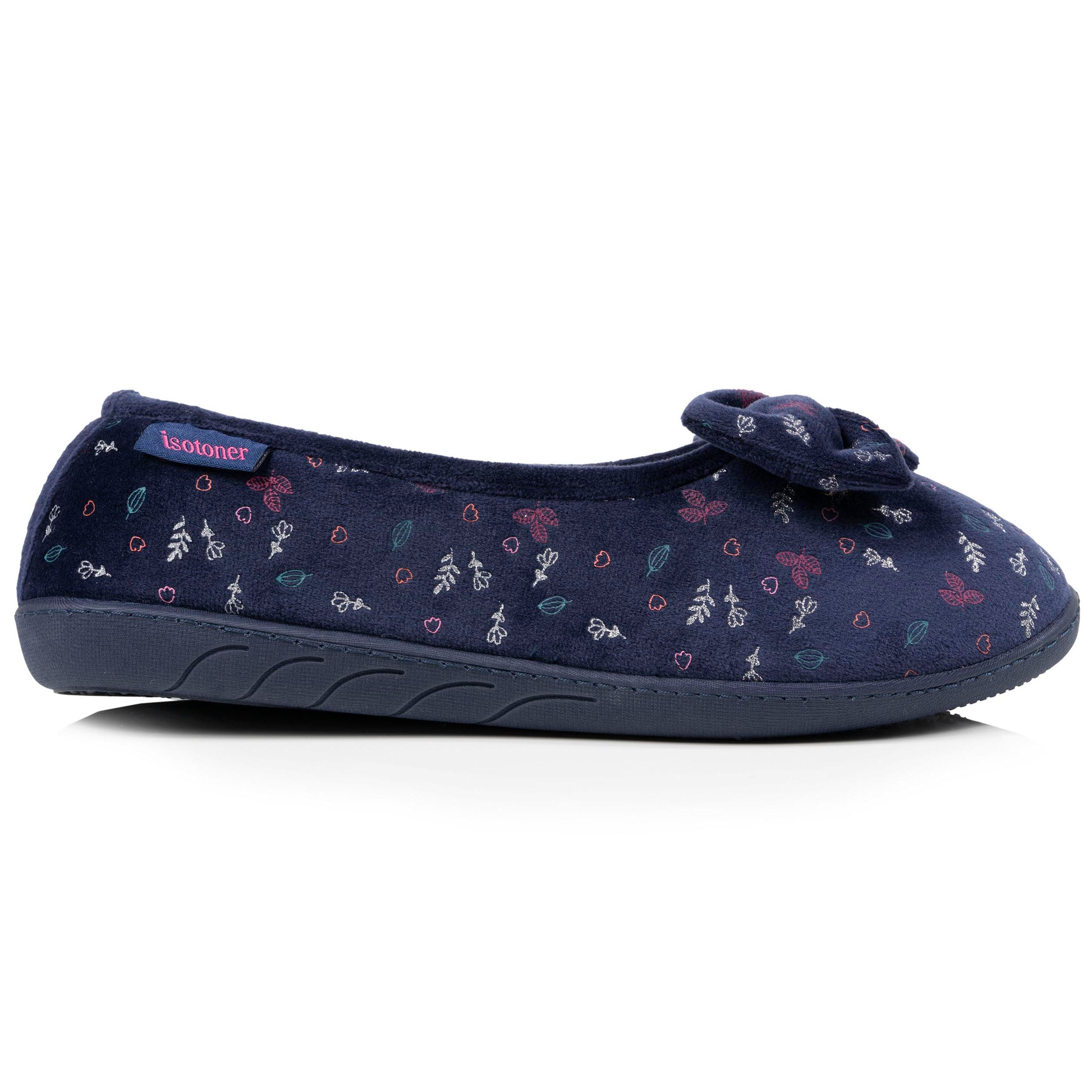 isotoner-chaussons-ballerines-femme-marine-m-moire-de-forme-2 image 8