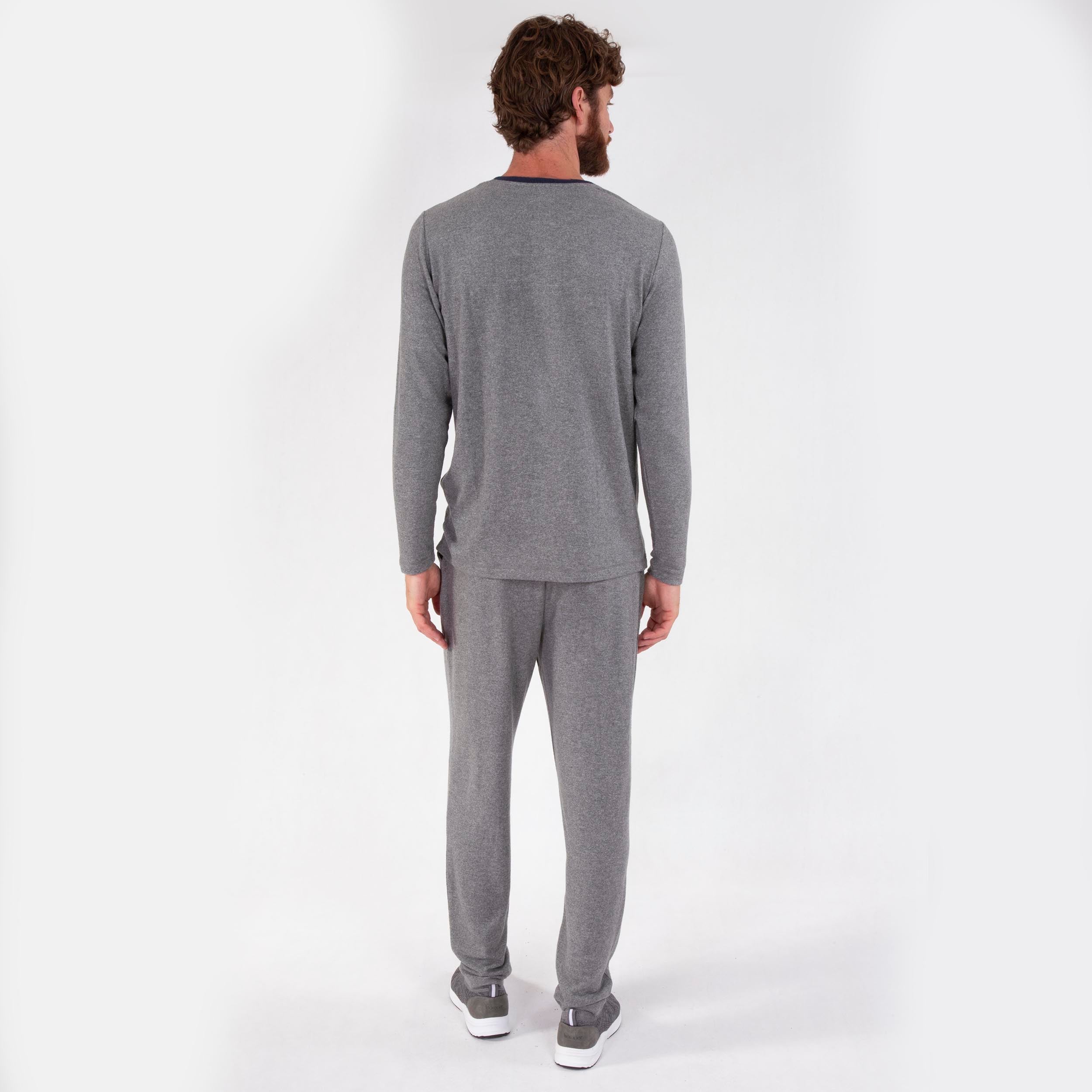 isotoner-pantalon-lastique-homme-gris-loungewear image 3