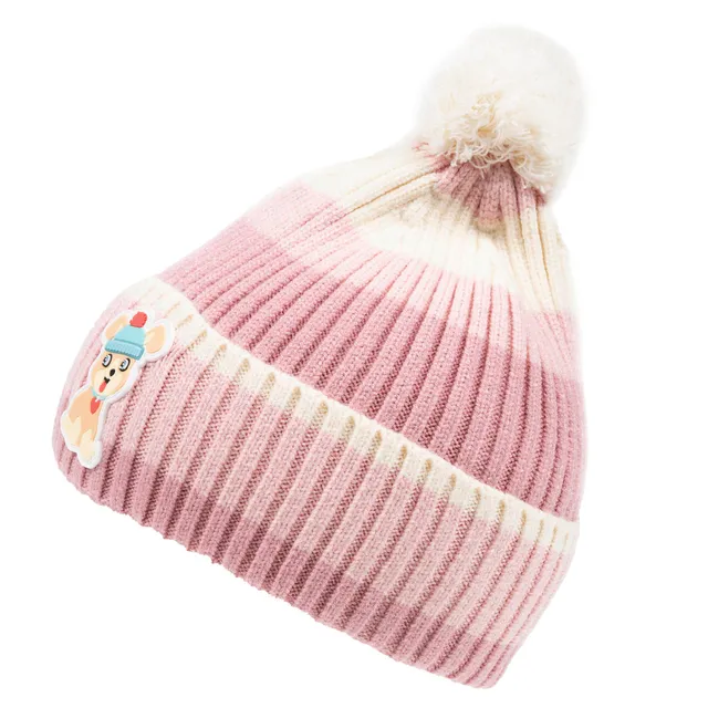 isotoner-bonnet-ultra-doux-enfant-6-8-ans-rose-chien-relief image 1